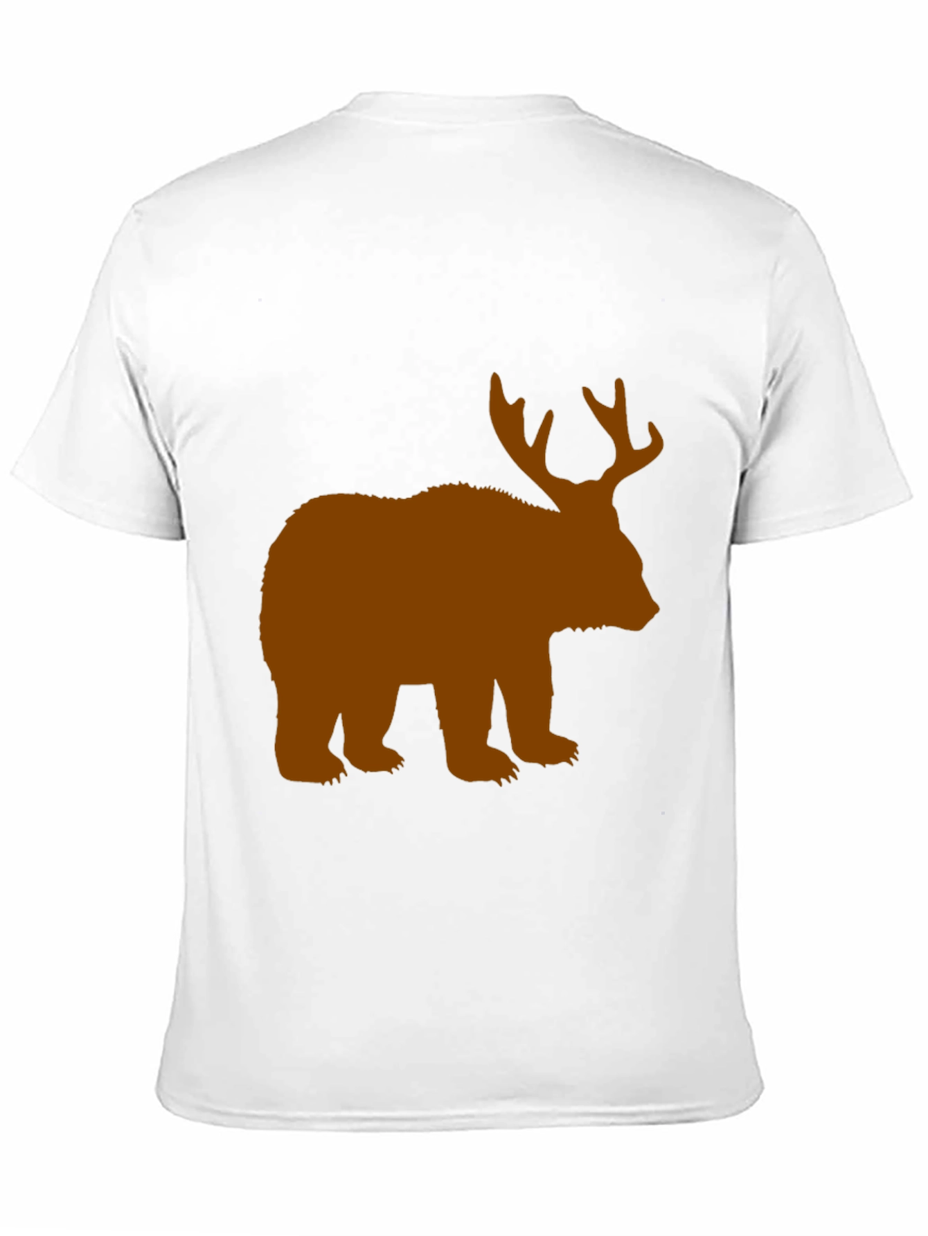 Bear with Antlers Black Graphic Tee