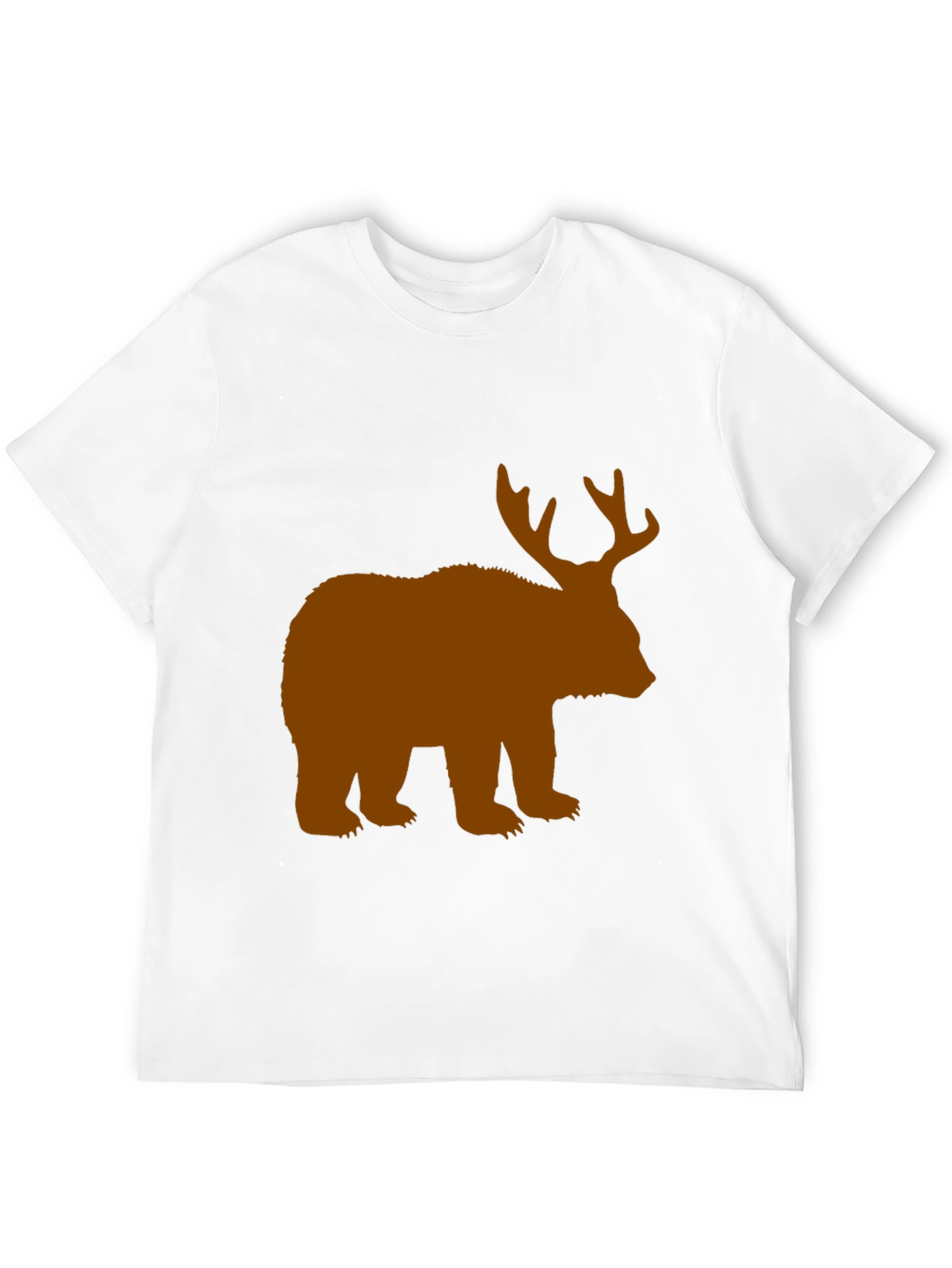 Bear with Antlers Black Graphic Tee
