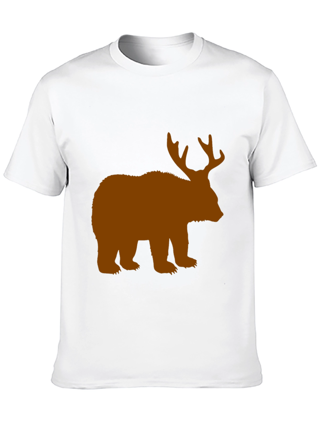 Bear with Antlers Black Graphic Tee