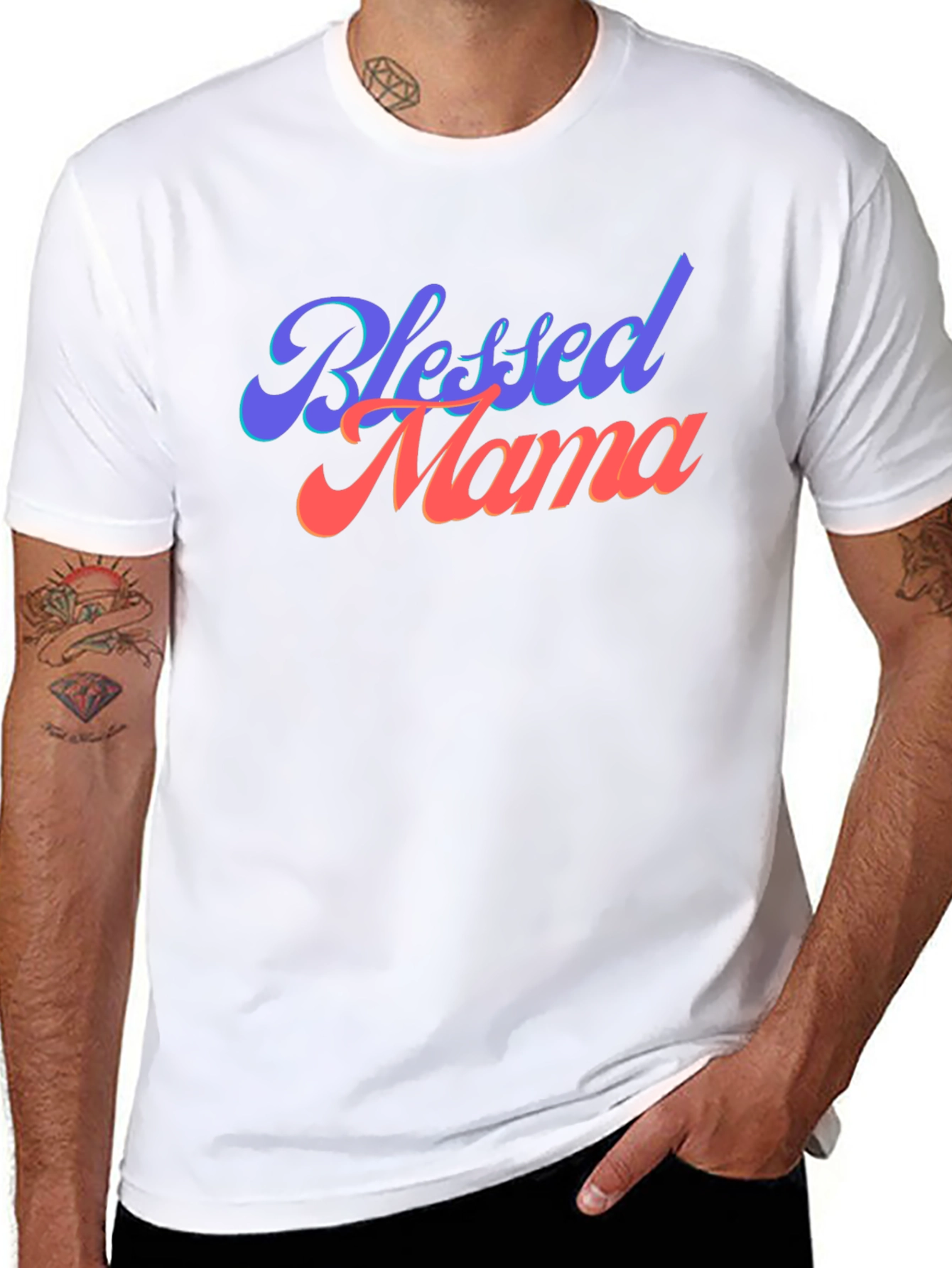 Blessed Mama Black T-Shirt Graphic Tee