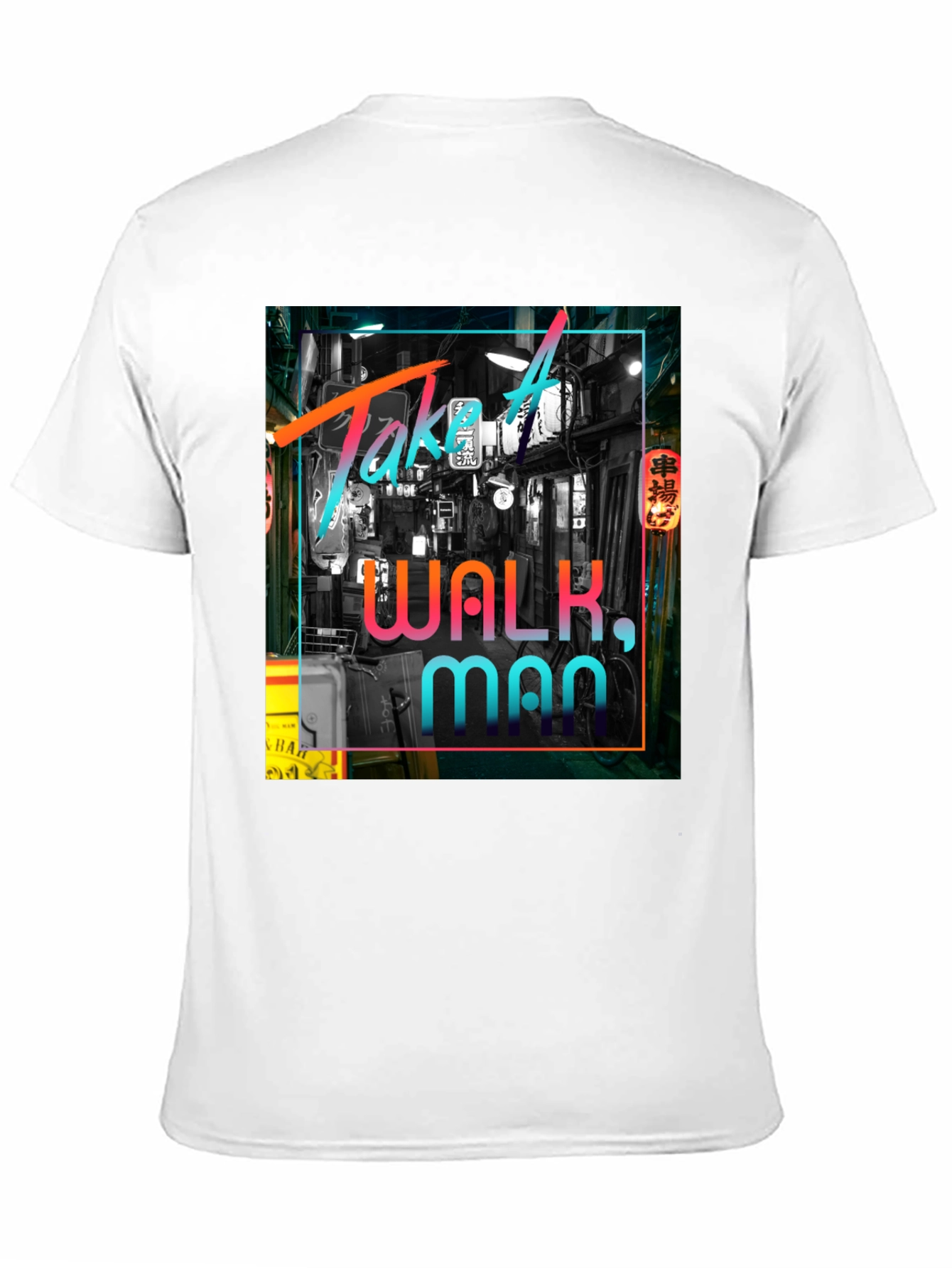 Take A Walk Man Black Graphic Tee