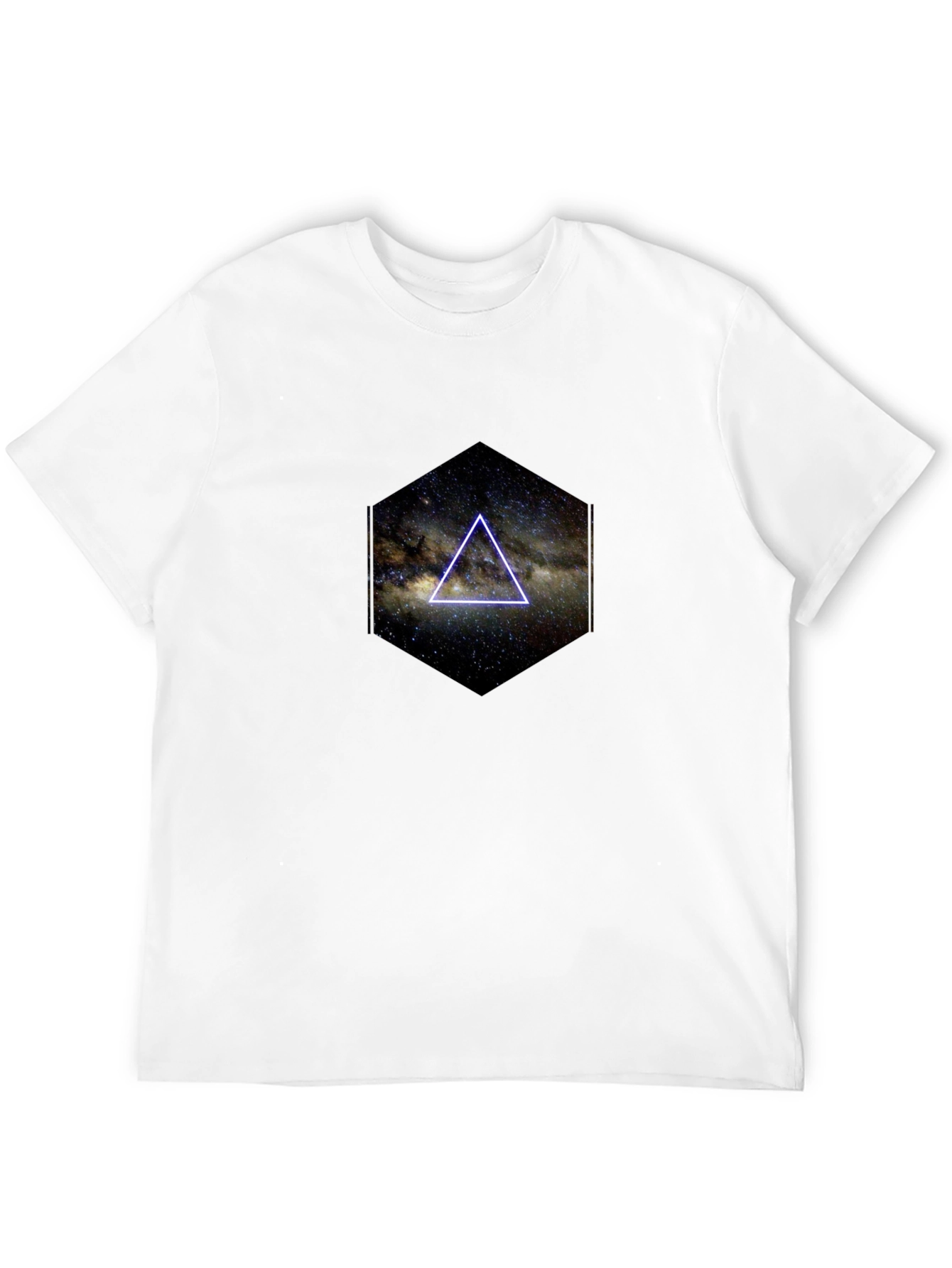 Cosmic Triangle Graphic Black T-Shirt