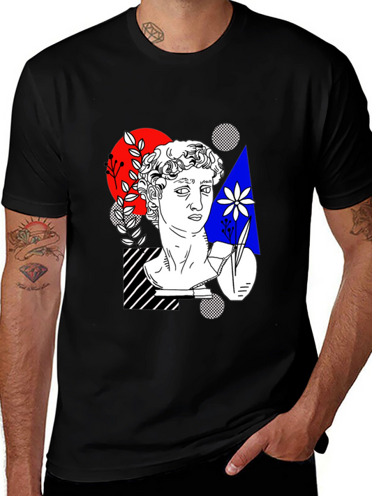 Abstract Art Tee - Statue Head Print