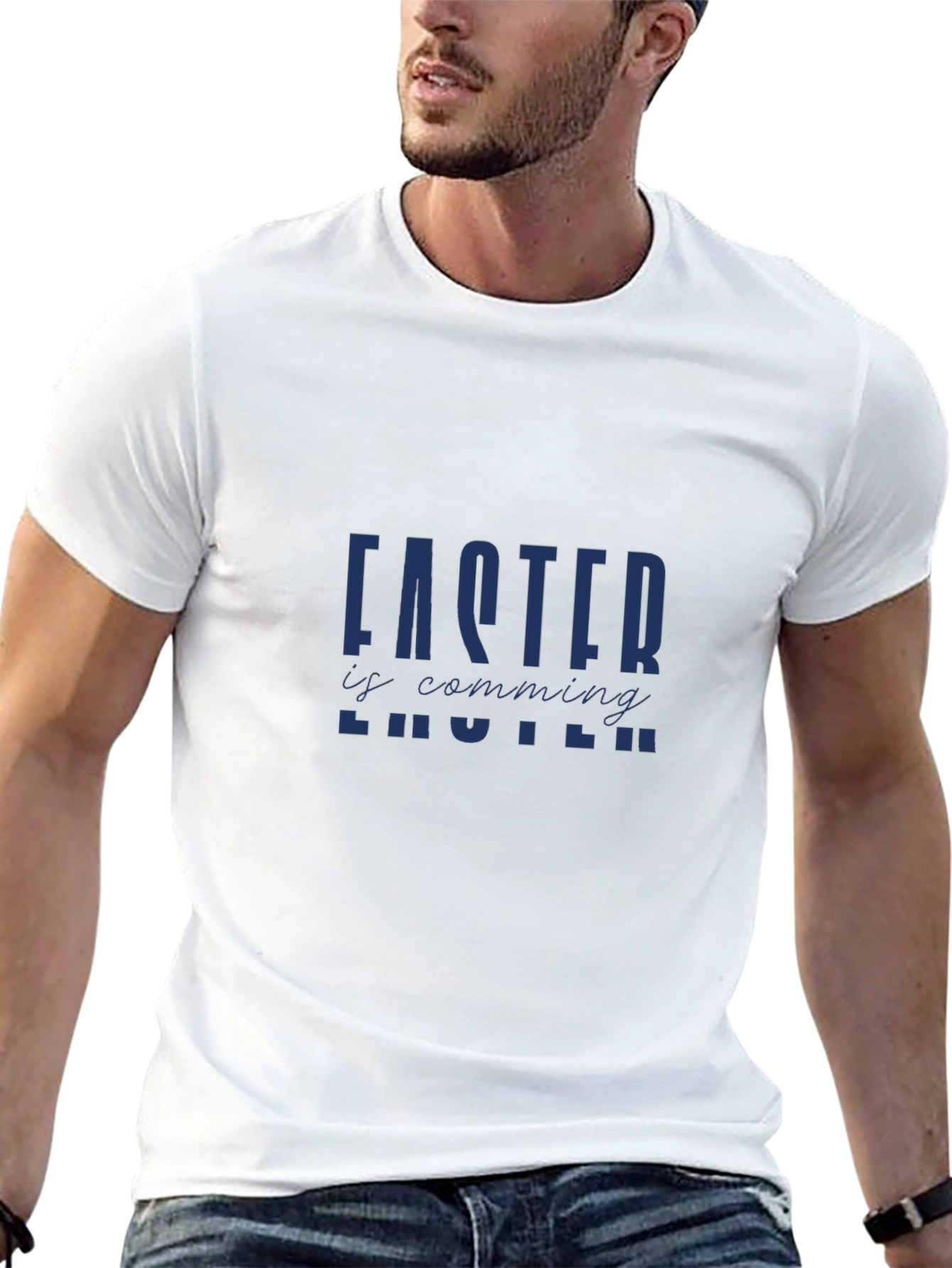 Easter Is Coming Graphic Tee - Mens Black T-Shirt