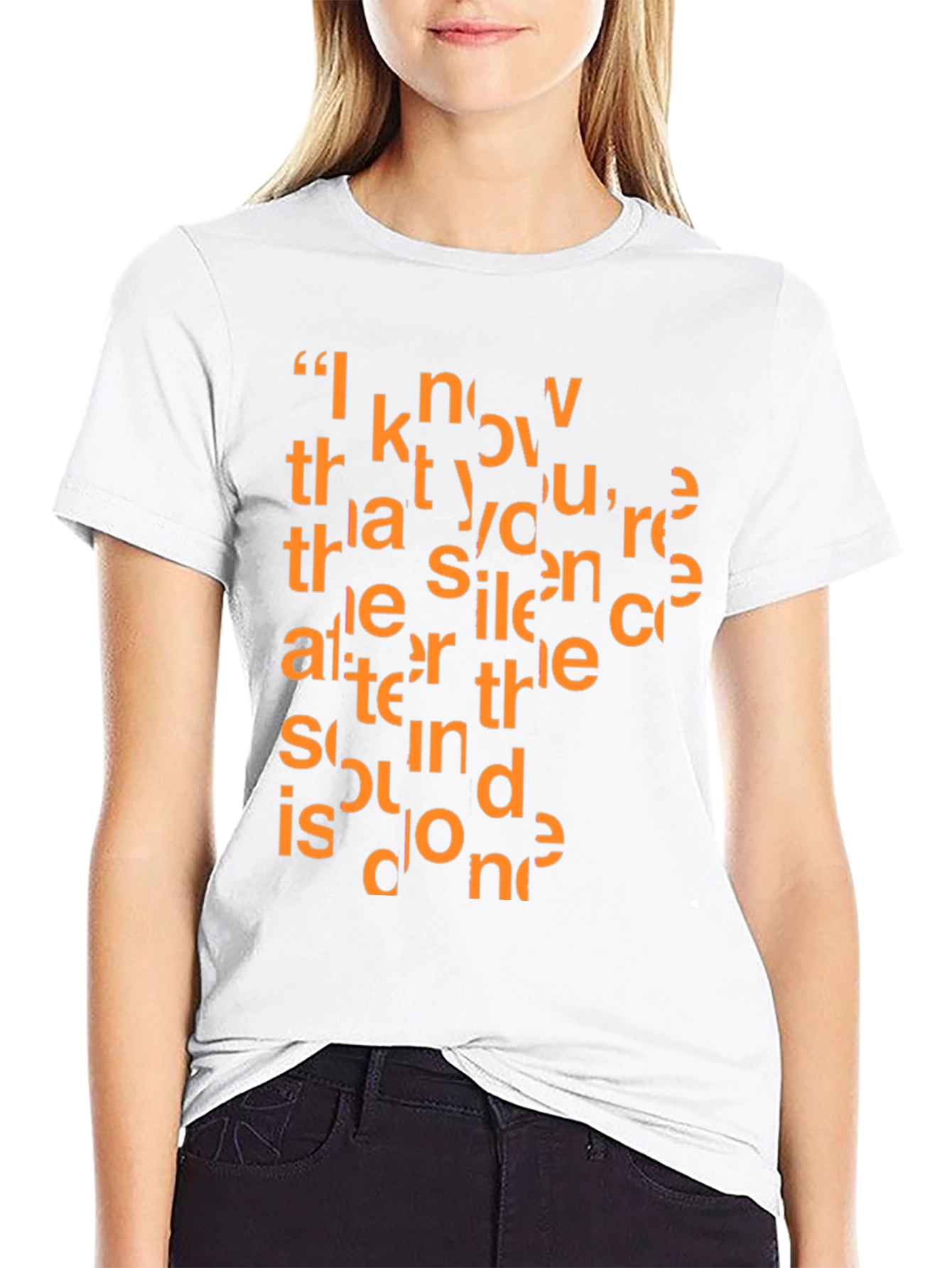 Unique Text Design Black T-Shirt