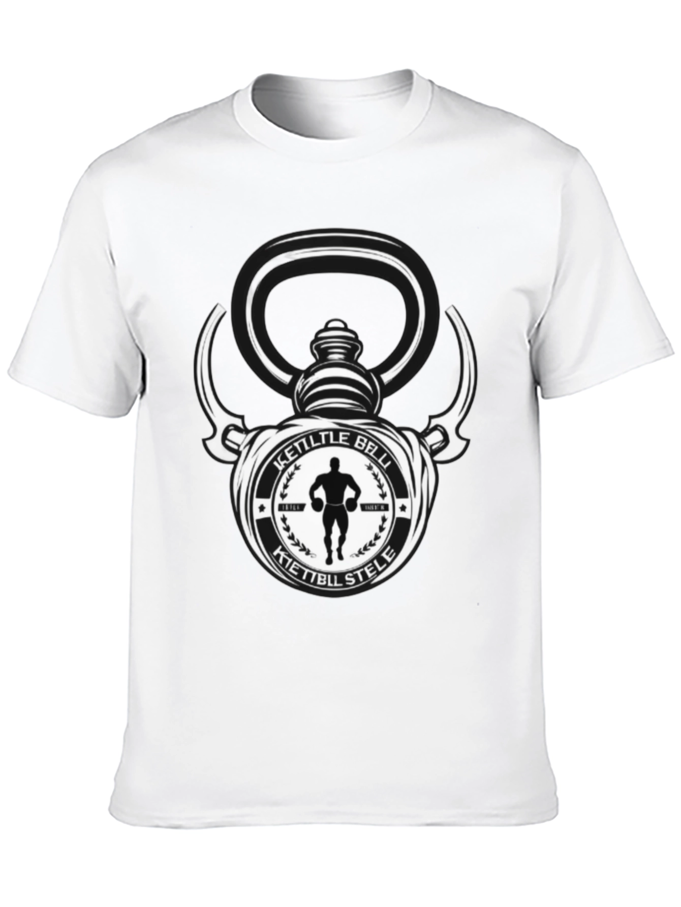 Kettlebell Stele Graphic T-Shirt - Fitness Apparel