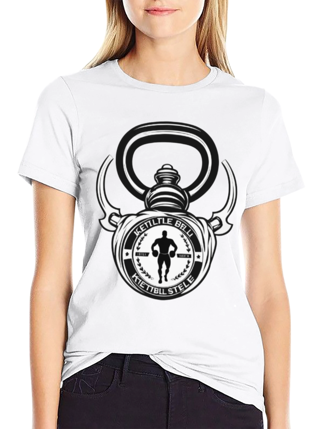Kettlebell Stele Graphic T-Shirt - Fitness Apparel