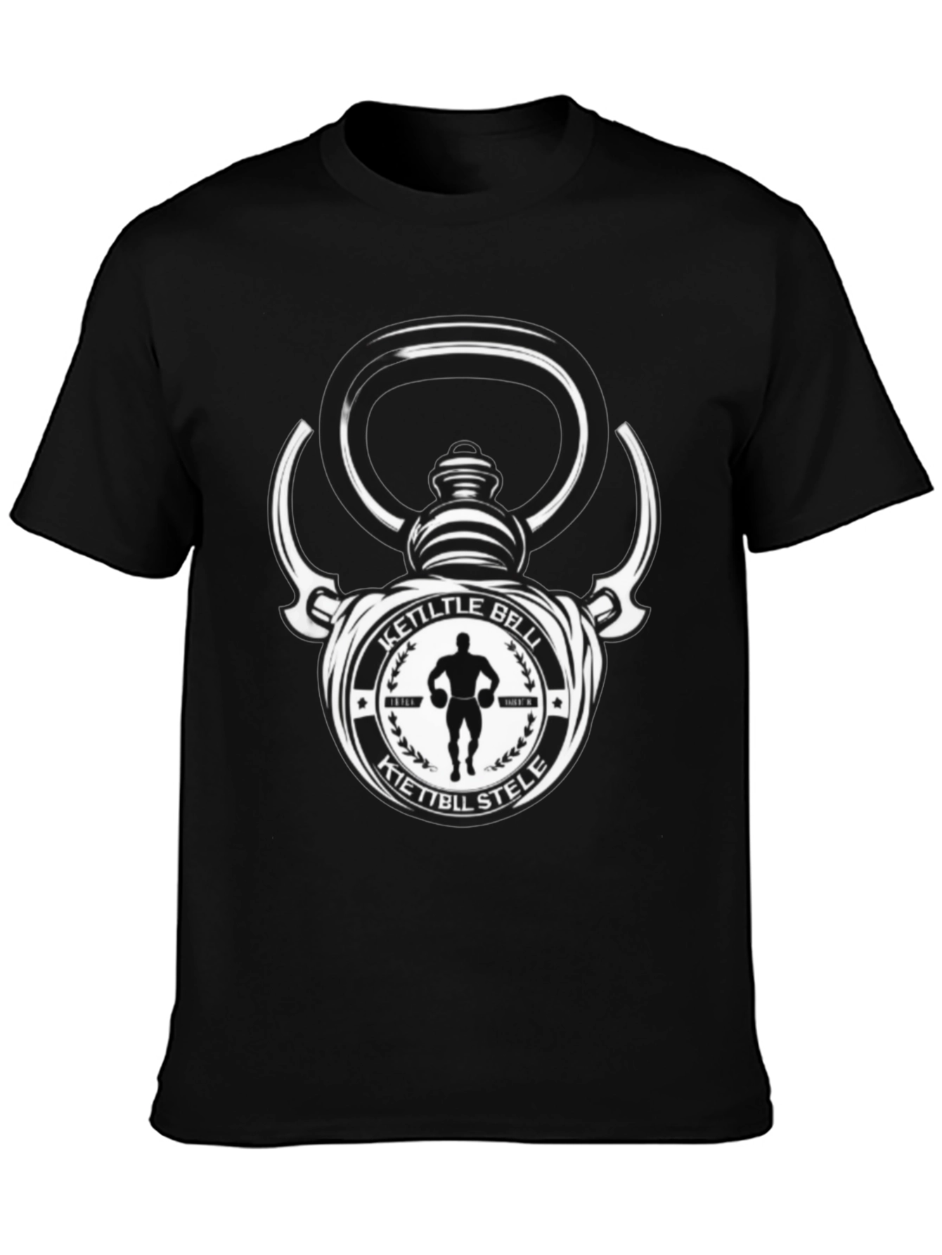 Kettlebell Stele Graphic T-Shirt - Fitness Apparel