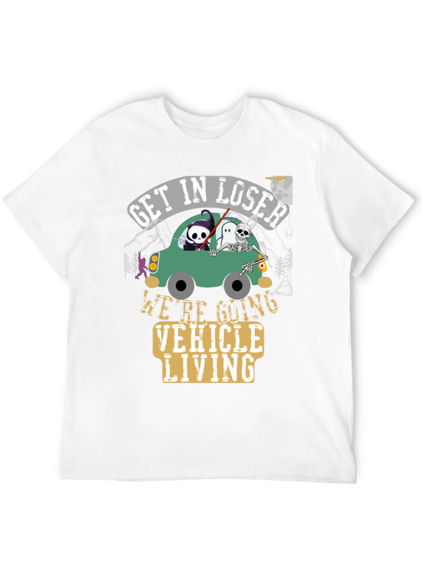 Get In Loser Halloween Vehicle Living T-Shirt