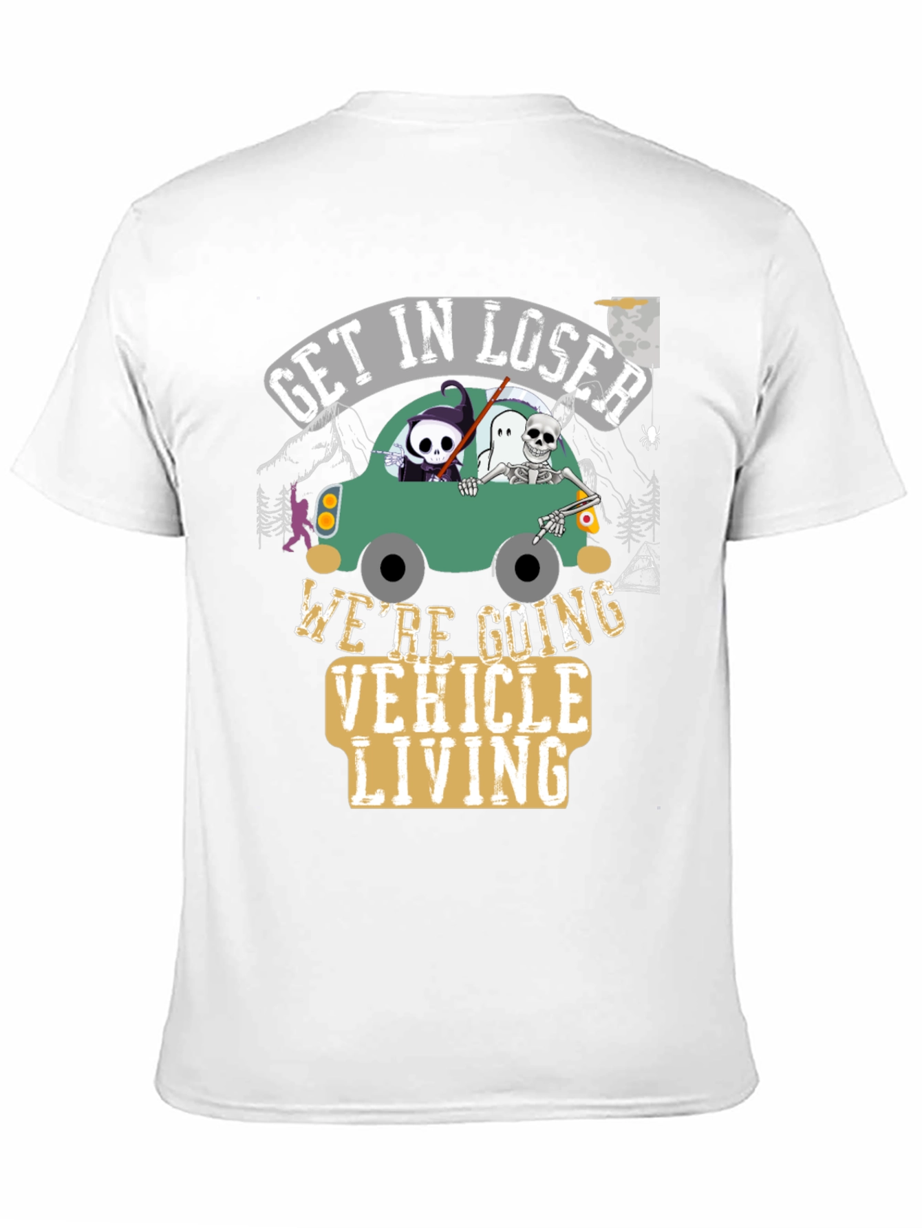 Get In Loser Halloween Vehicle Living T-Shirt