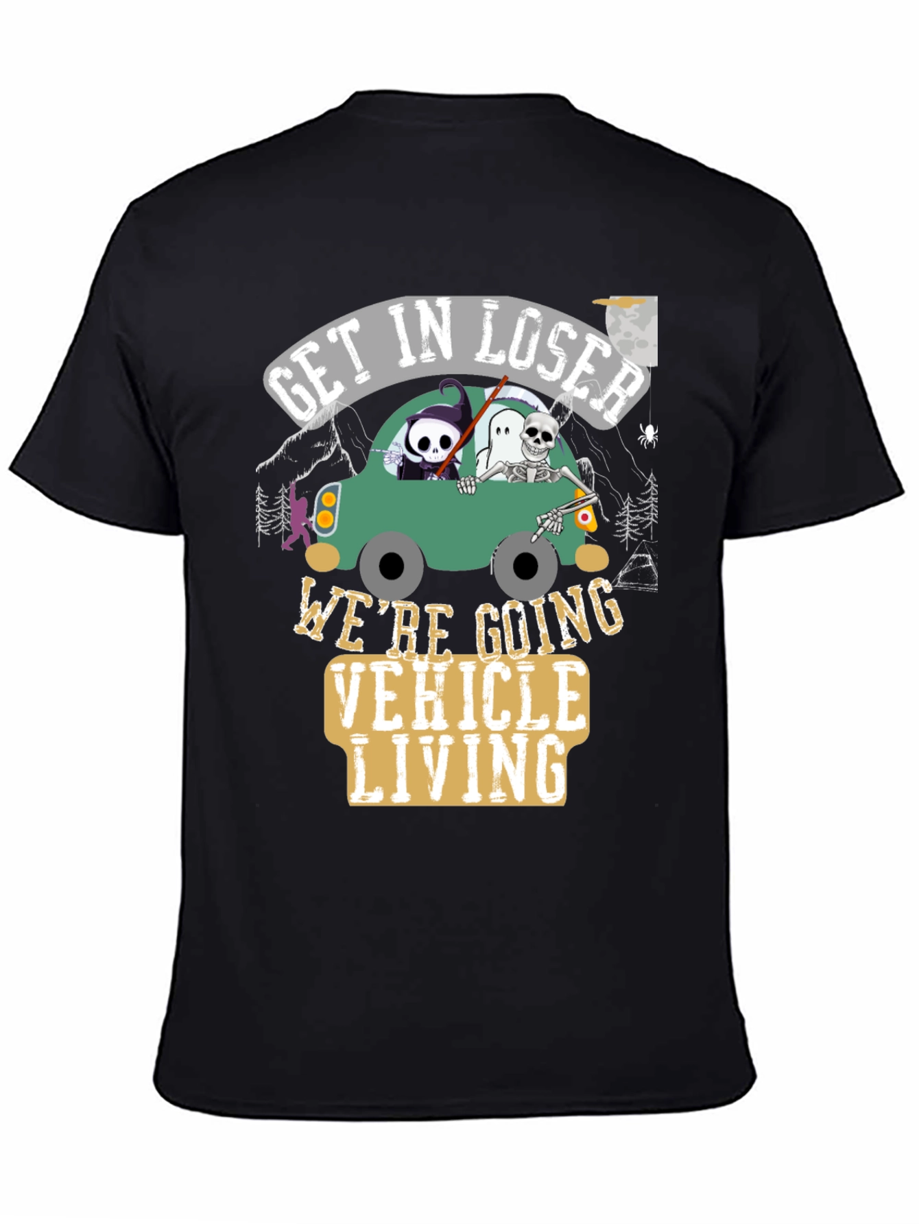 Get In Loser Halloween Vehicle Living T-Shirt