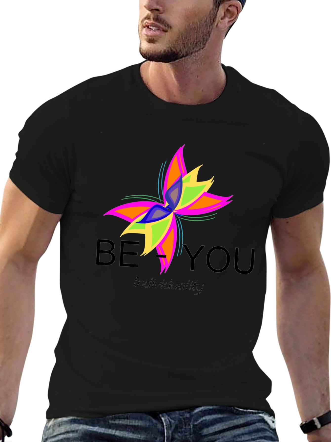 Be You Individuality Graphic Tee - Black