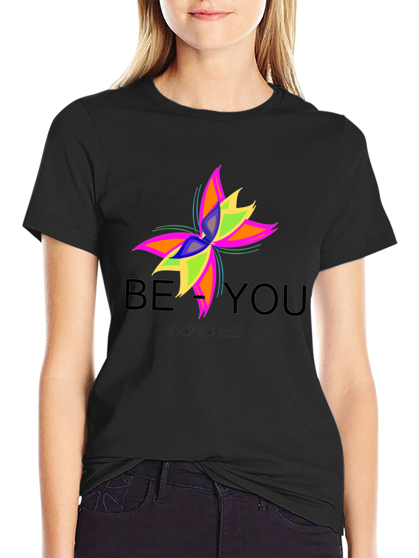 Be You Individuality Graphic Tee - Black