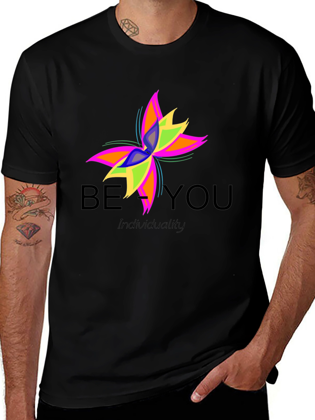 Be You Individuality Graphic Tee - Black