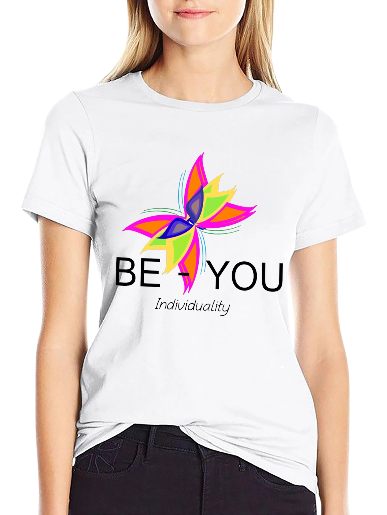 Be You Individuality Graphic Tee - Black