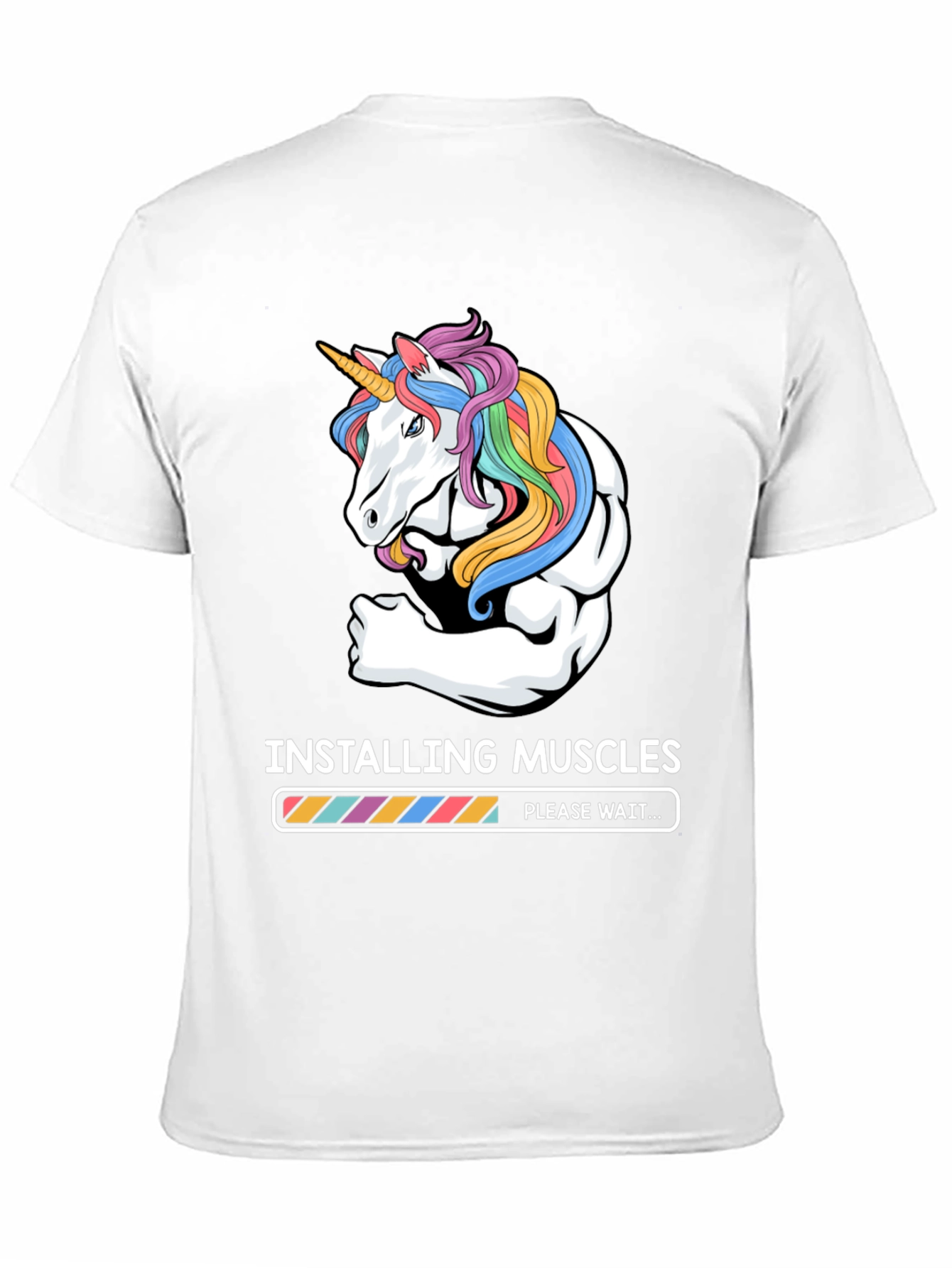 Unicorn Muscle Loading Black T-Shirt