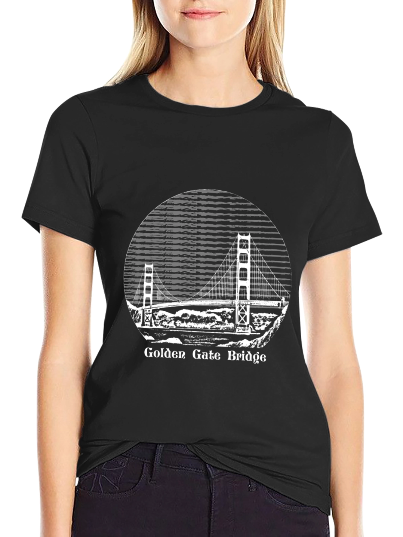 Golden Gate Bridge Graphic Tee - Black