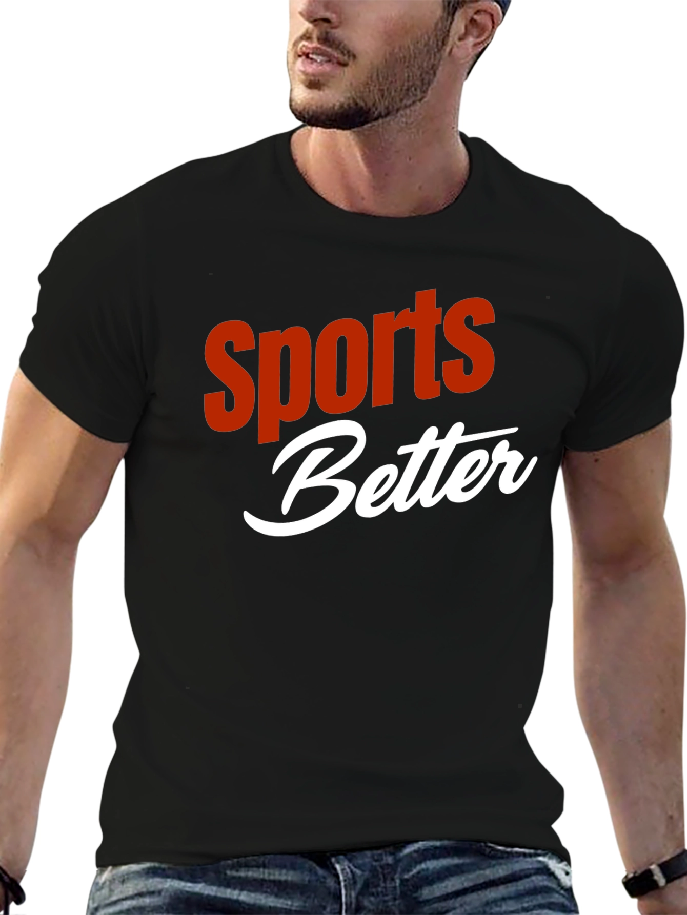Sports Better Graphic T-Shirt - Black
