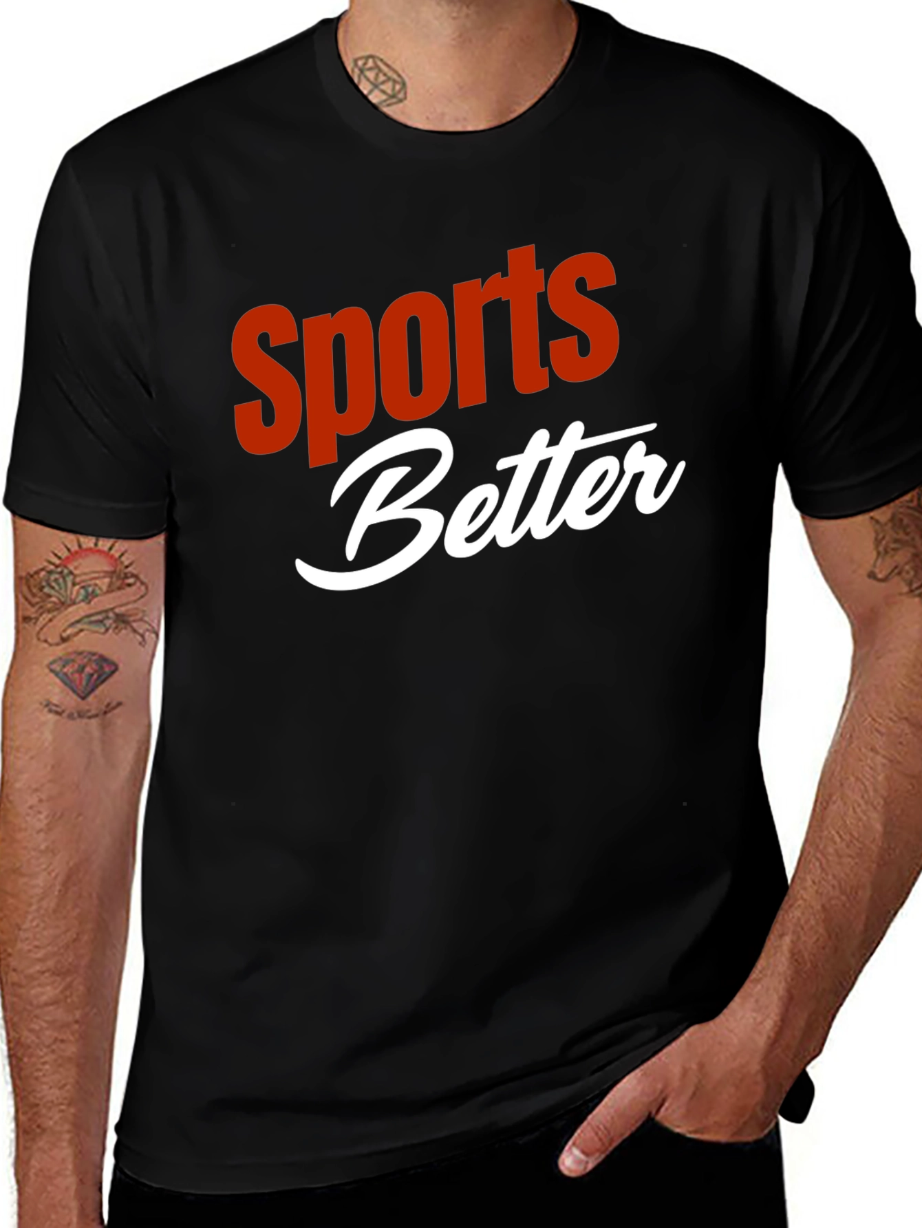 Sports Better Graphic T-Shirt - Black