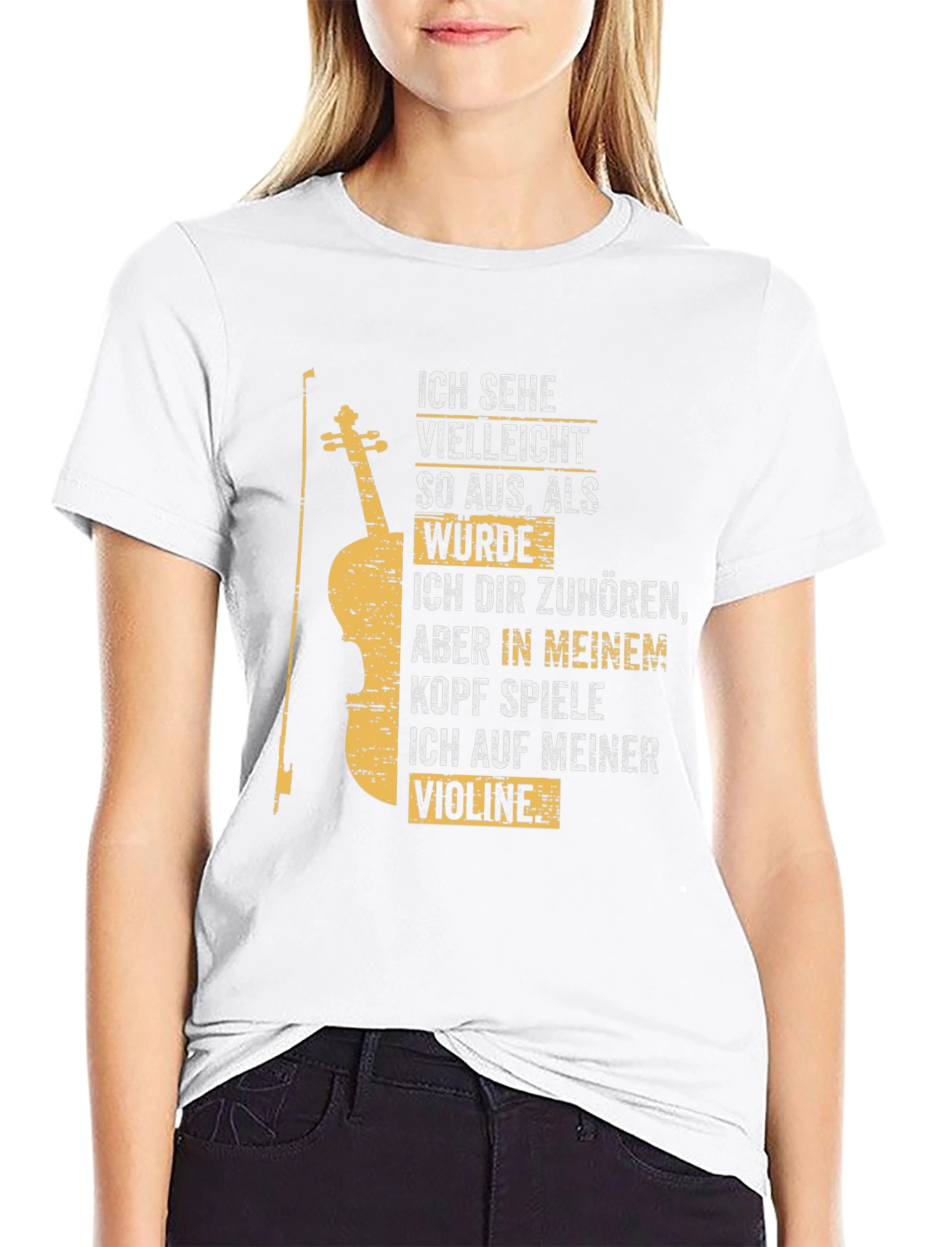 Violin Player T-Shirt - German Text