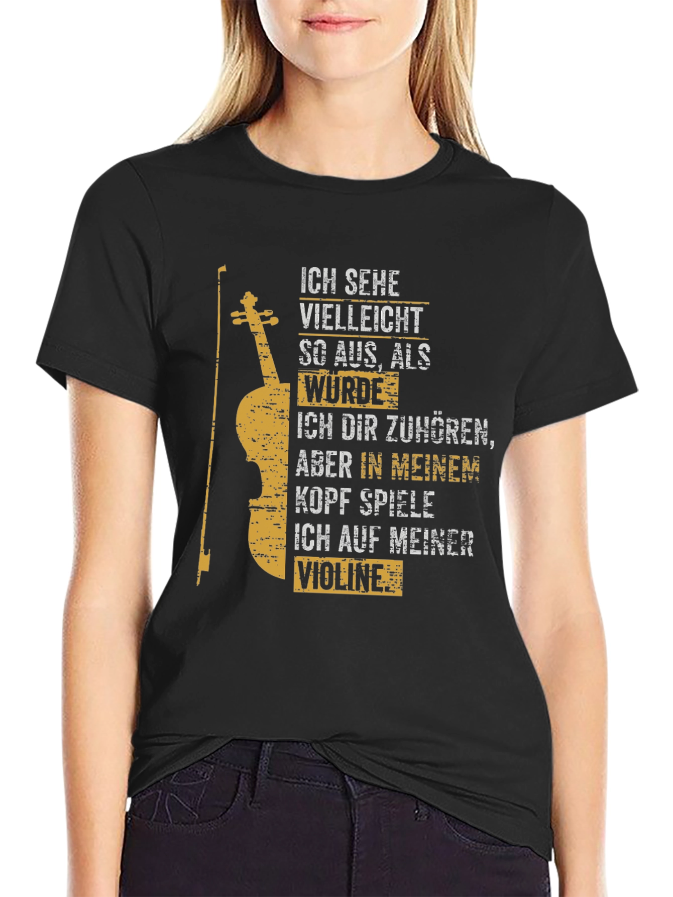 Violin Player T-Shirt - German Text