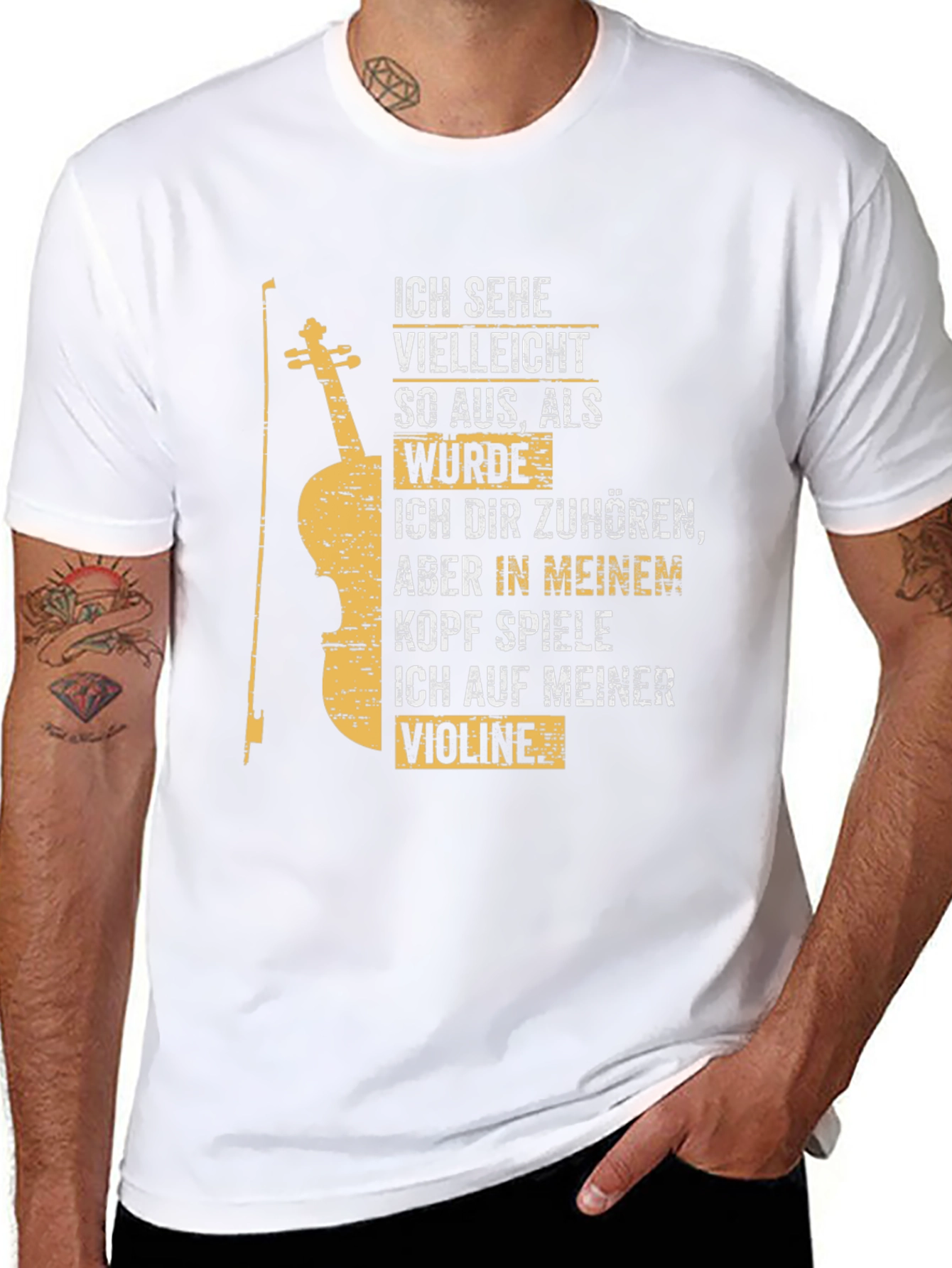 Violin Player T-Shirt - German Text