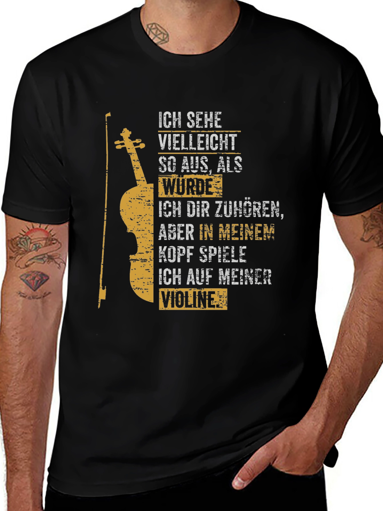 Violin Player T-Shirt - German Text