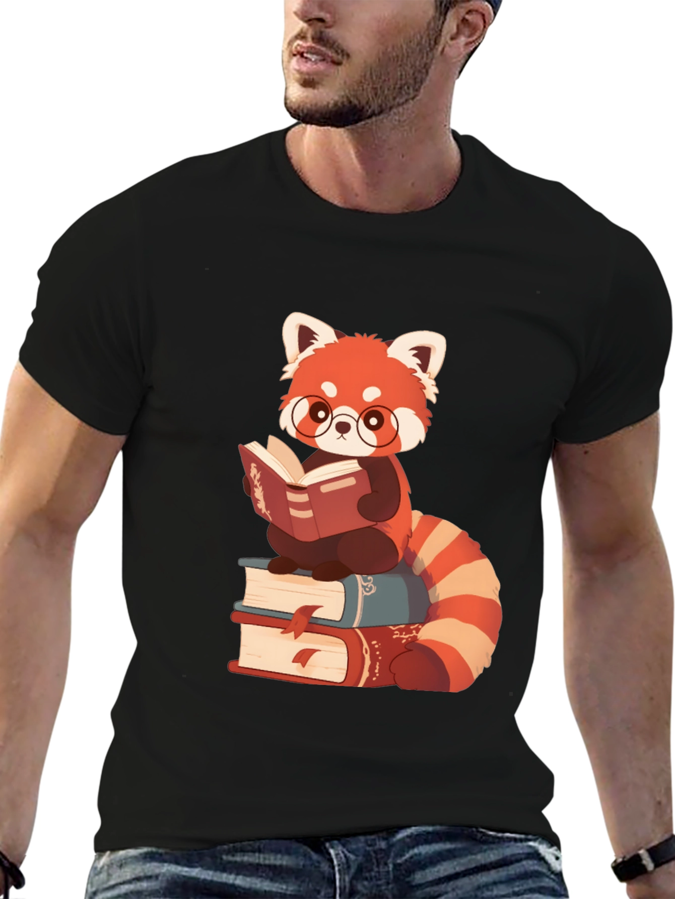 Red Panda Reading T-Shirt