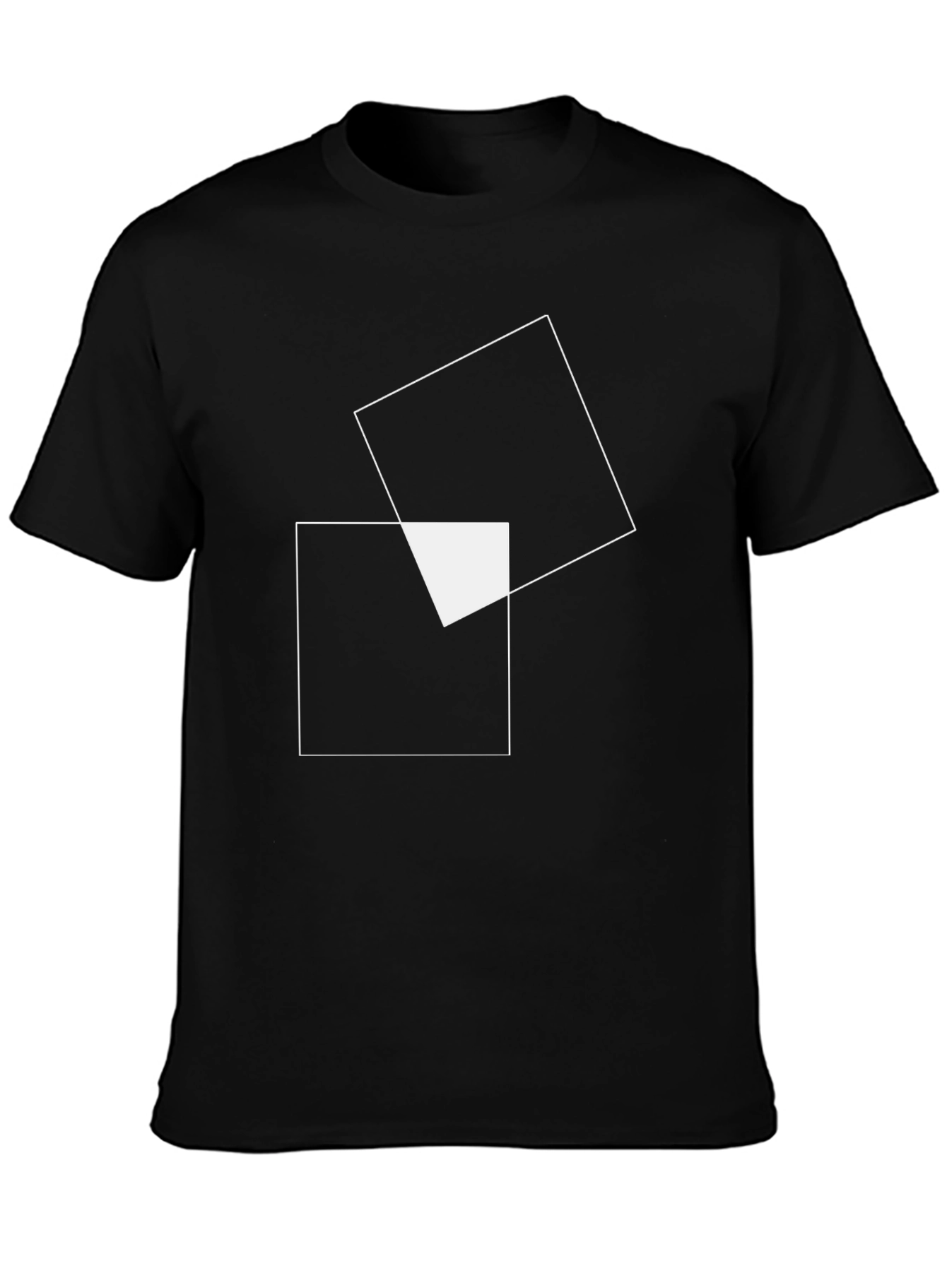 Modern Geometric Tee - Black