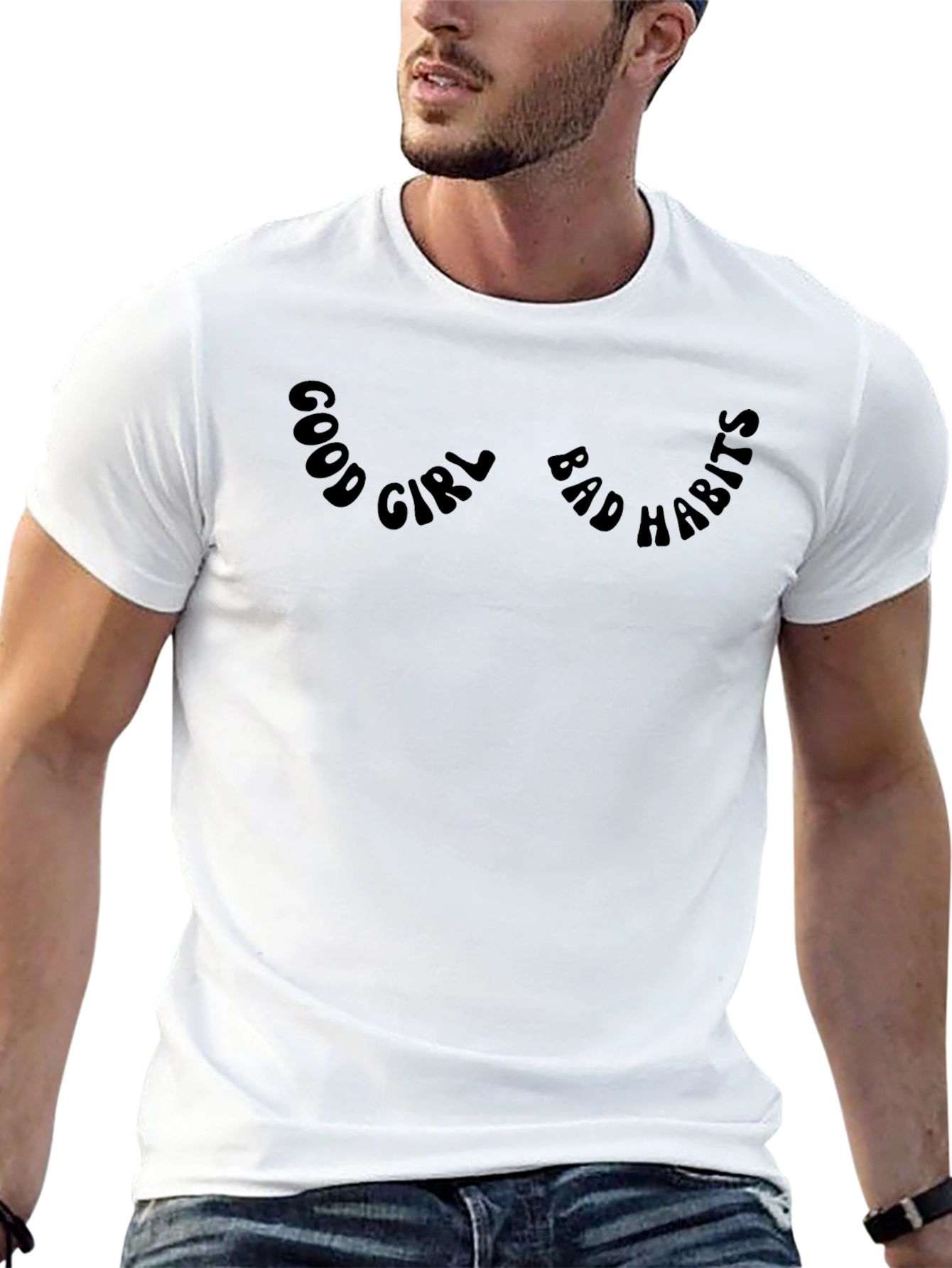 Good Girl Bad Habits Graphic T-Shirt - Black