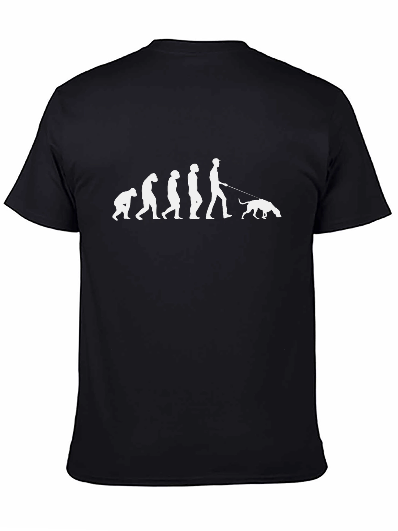 Evolution of Dog Walker Black T-Shirt