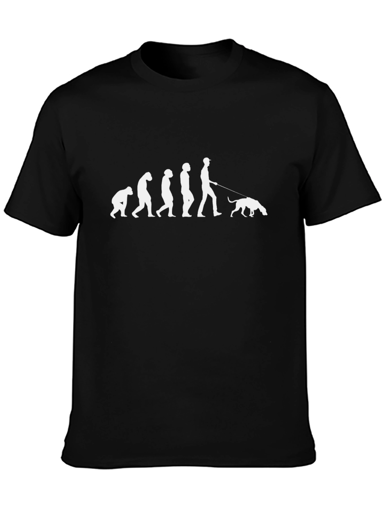 Evolution of Dog Walker Black T-Shirt