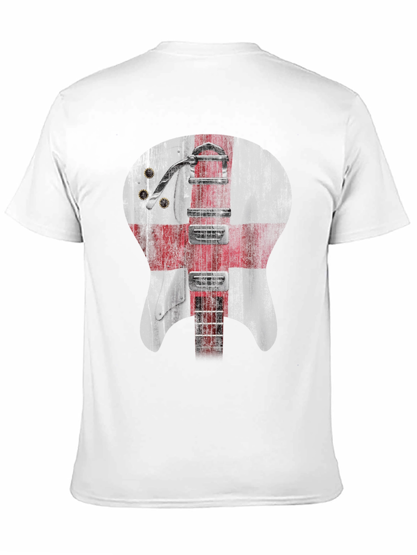 England Flag Guitar Graphic Tee - Black