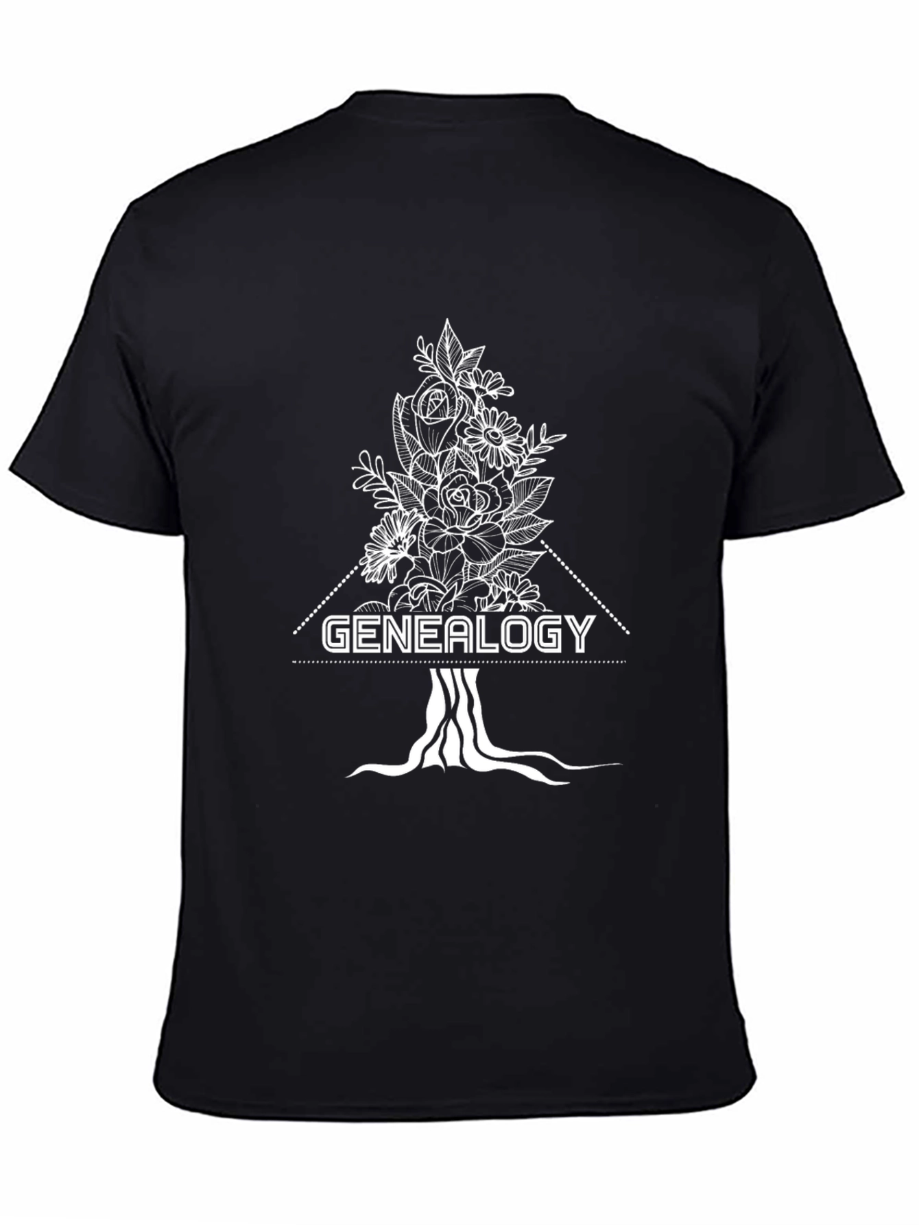 Genealogy Floral Tree T-Shirt - Family Roots Tee