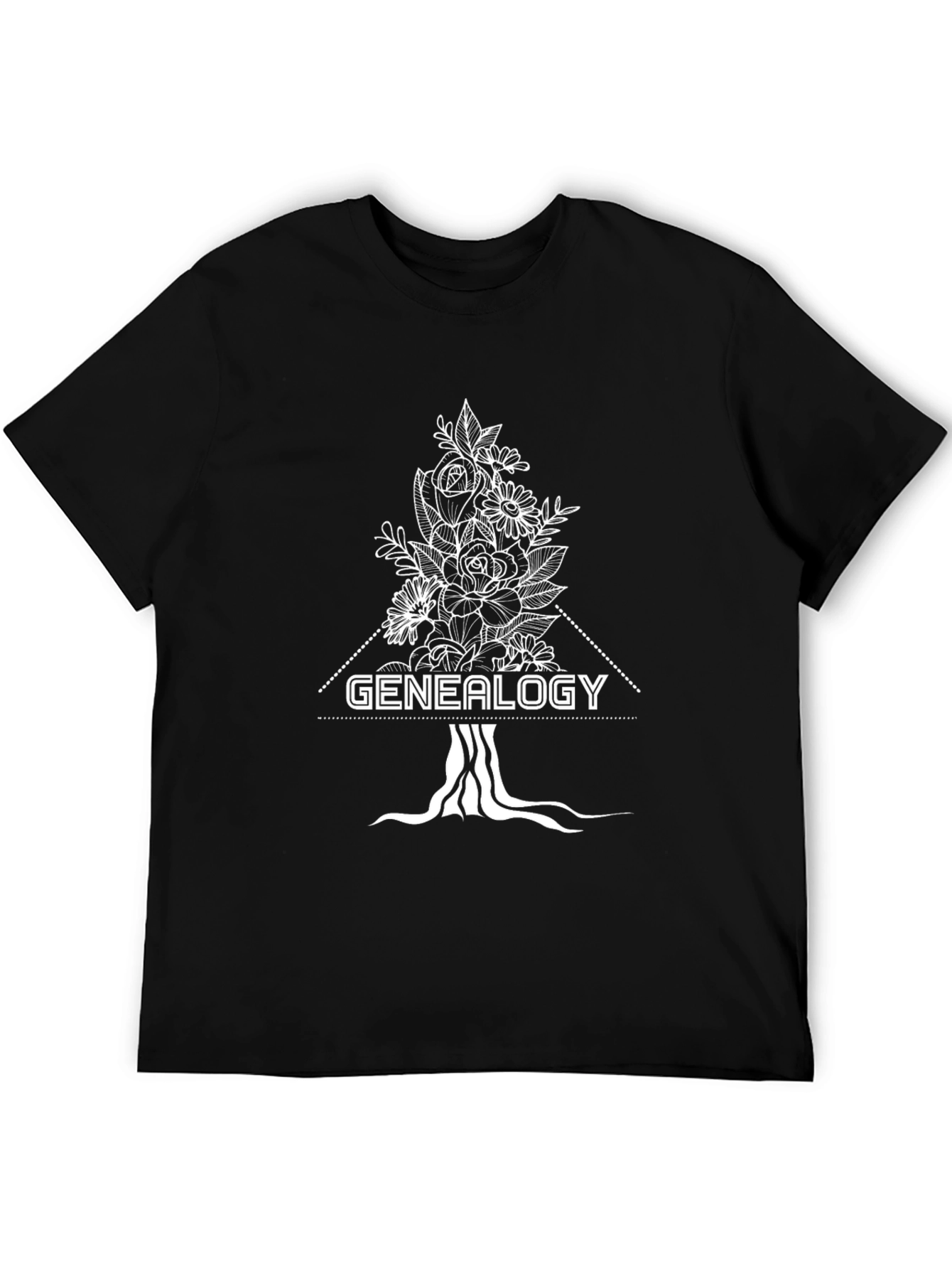Genealogy Floral Tree T-Shirt - Family Roots Tee