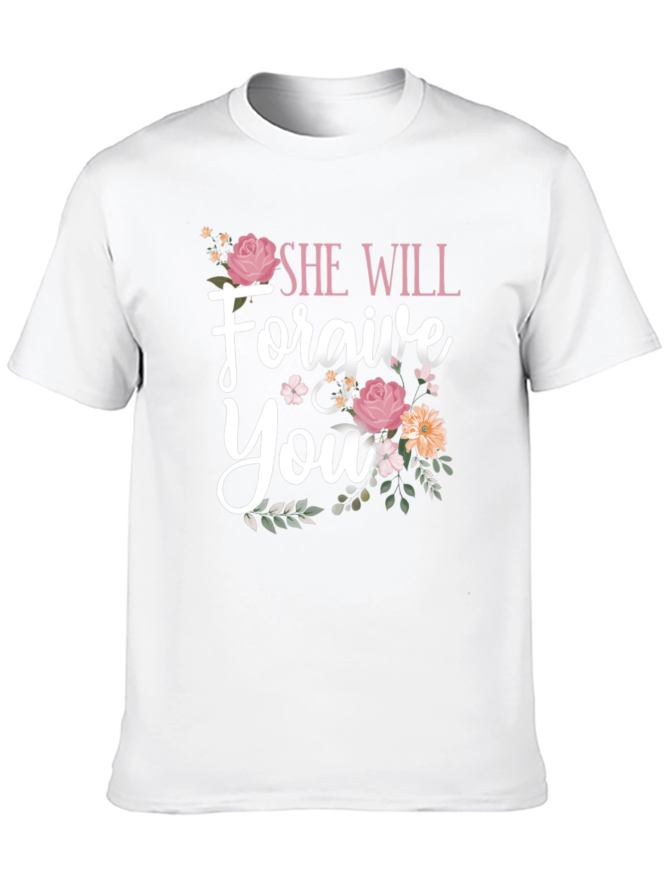 She Will Forgive You Floral Graphic Tee