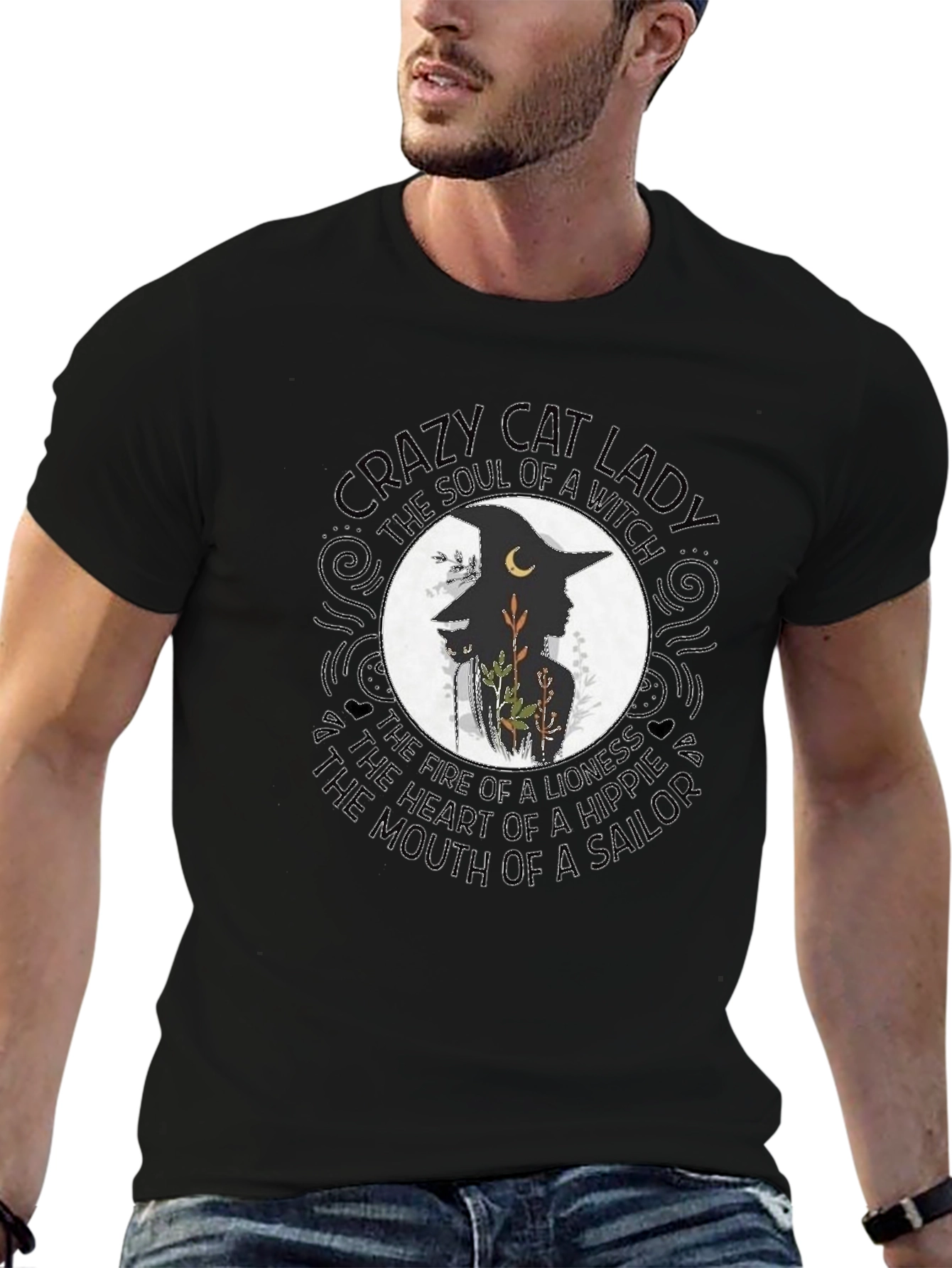 Crazy Cat Lady Witch T-Shirt