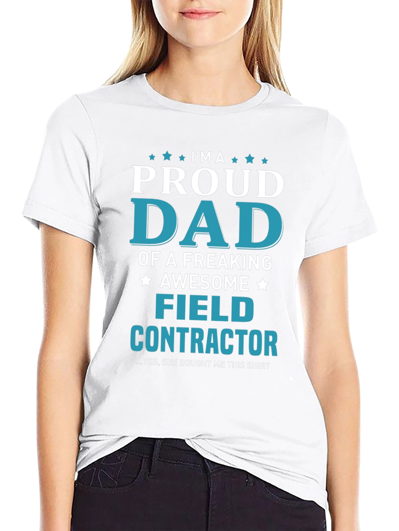 Proud Dad Field Contractor Graphic T-Shirt