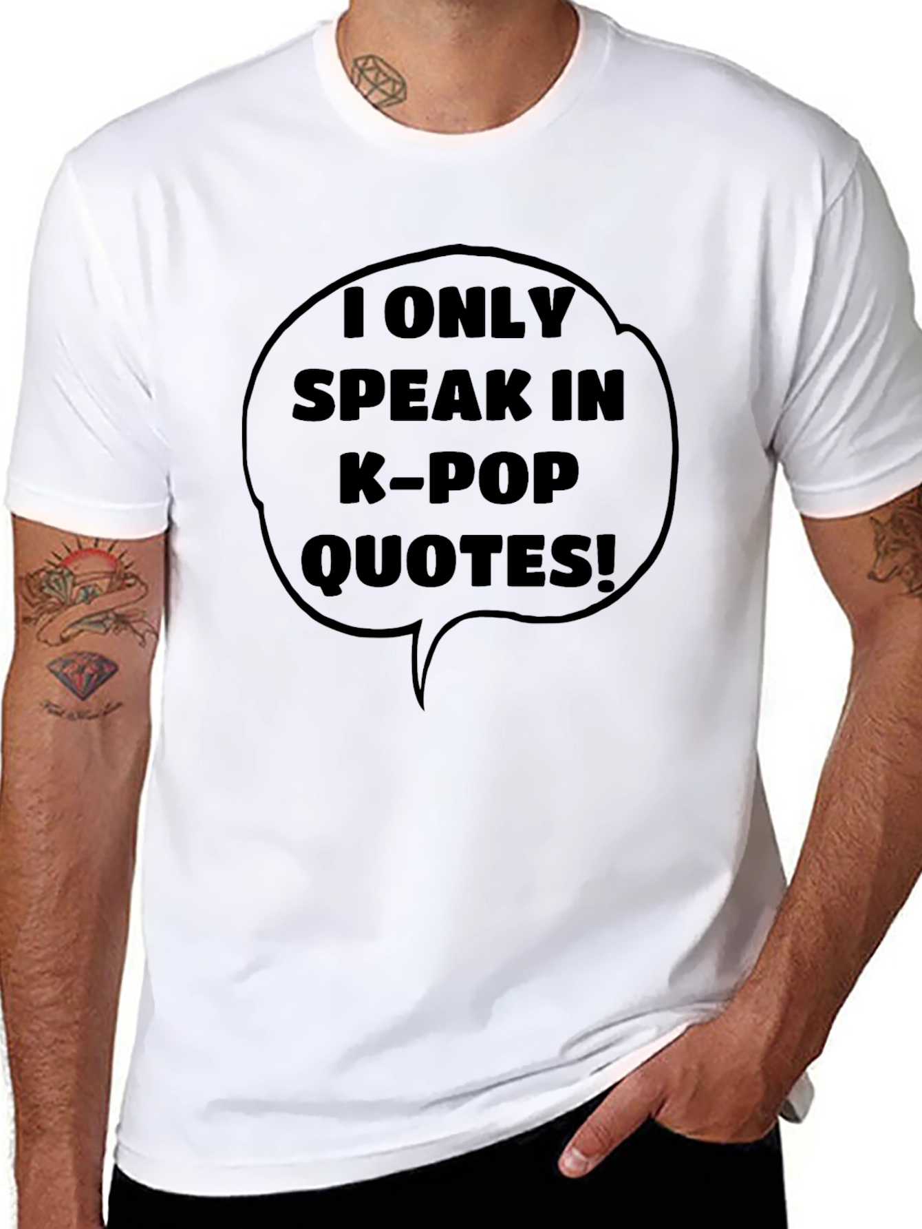 K-Pop Quotes Graphic Tee - Speak Your Fandom!