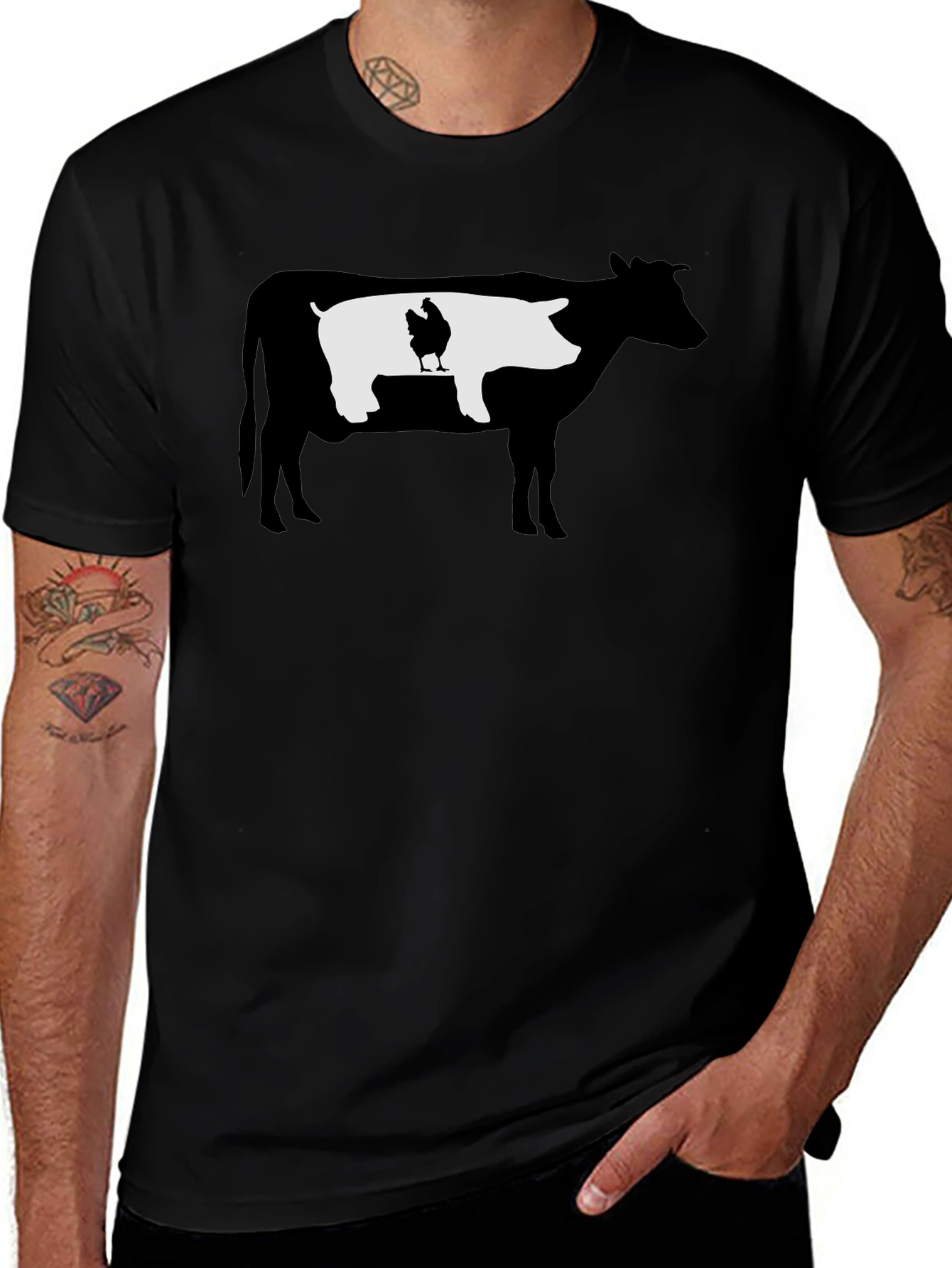 Cow Pig Chicken Funny T-Shirt