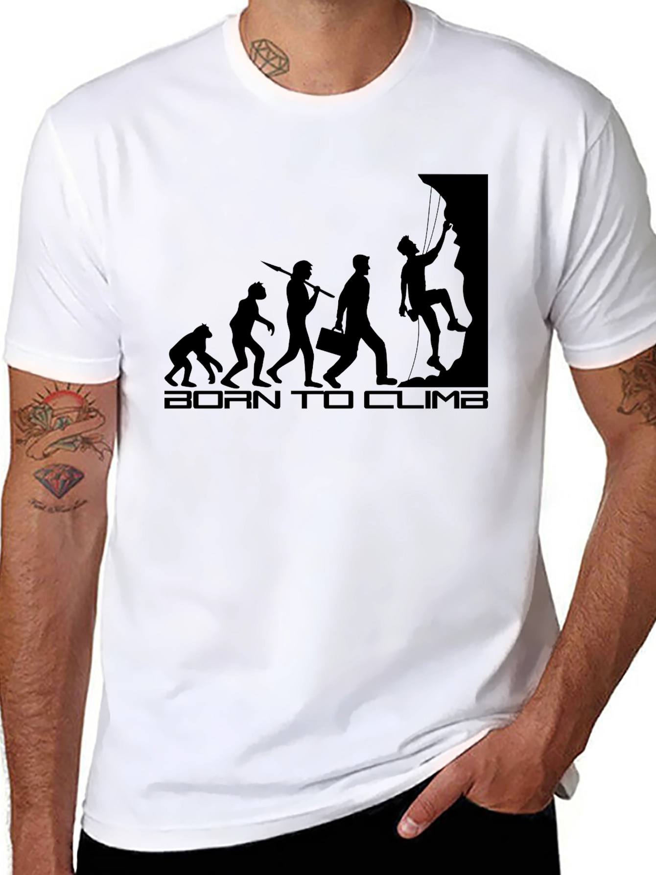Born to Climb Evolution Black T-Shirt