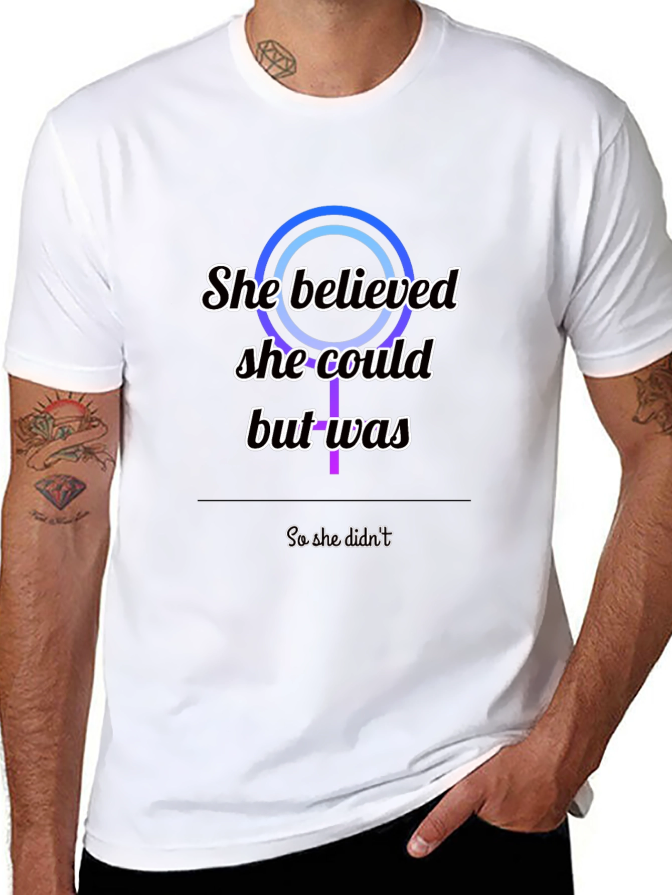 Empowering Graphic Tee: She Believed She Could