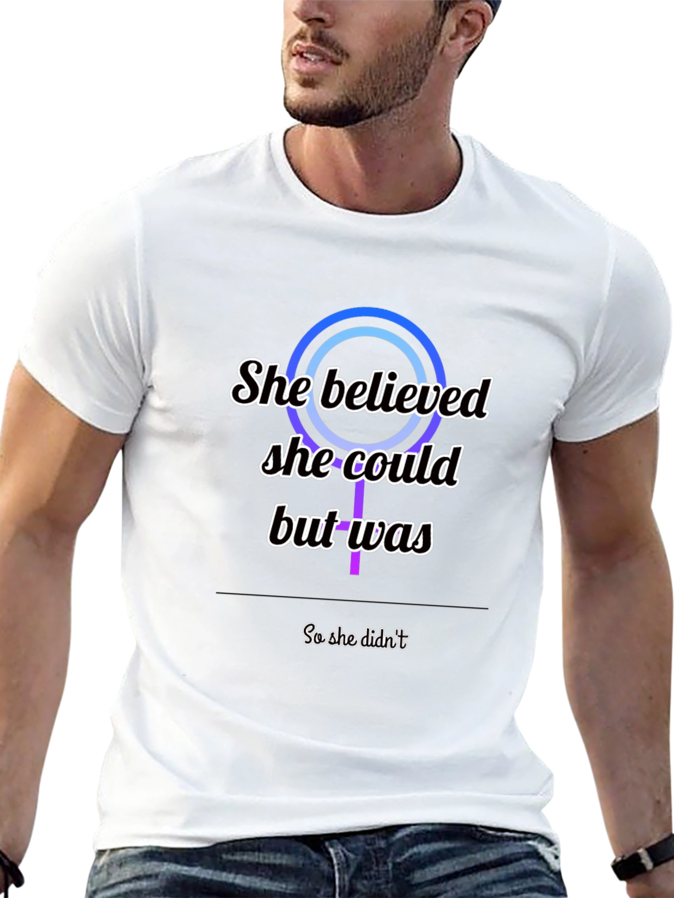 Empowering Graphic Tee: She Believed She Could