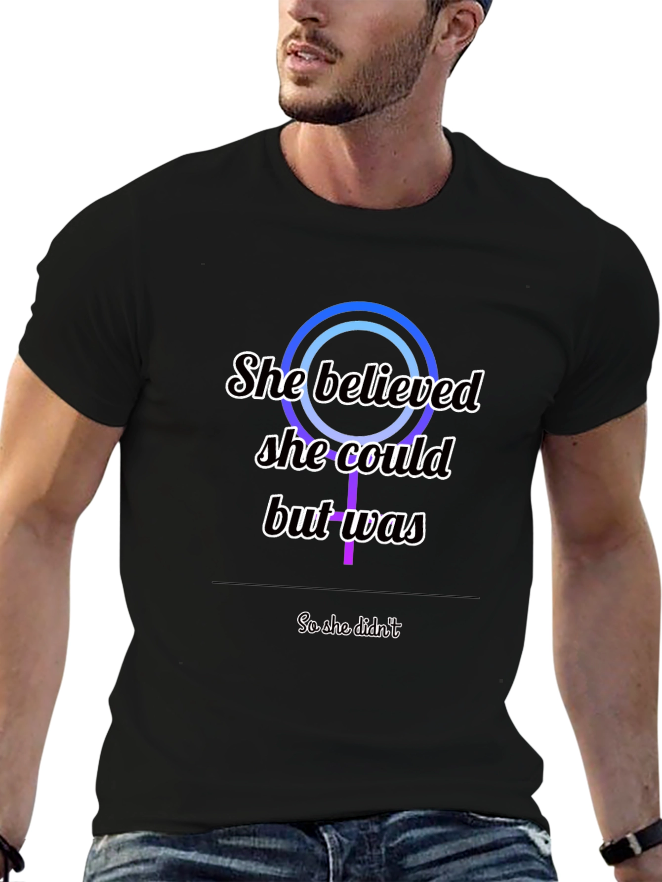 Empowering Graphic Tee: She Believed She Could