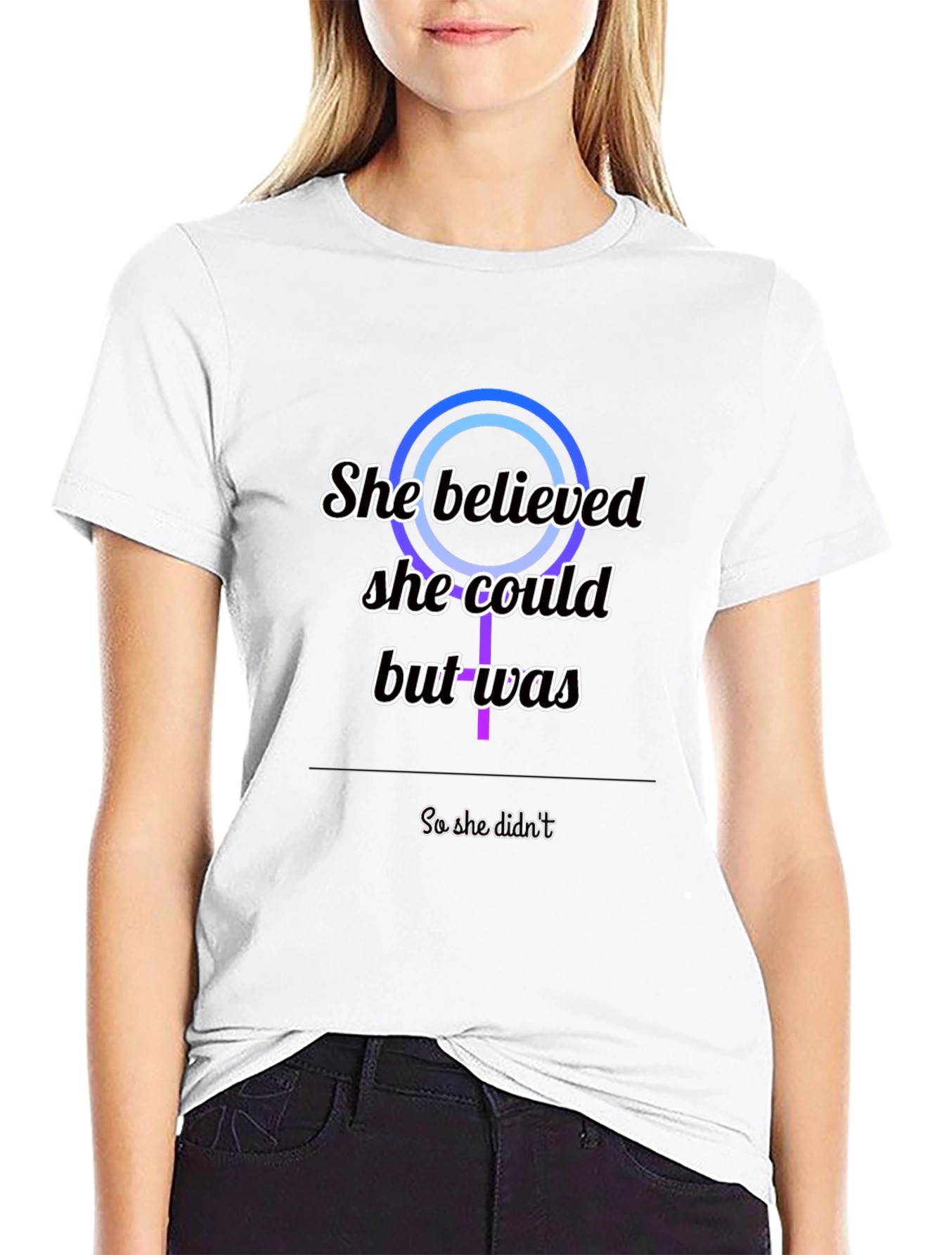 Empowering Graphic Tee: She Believed She Could