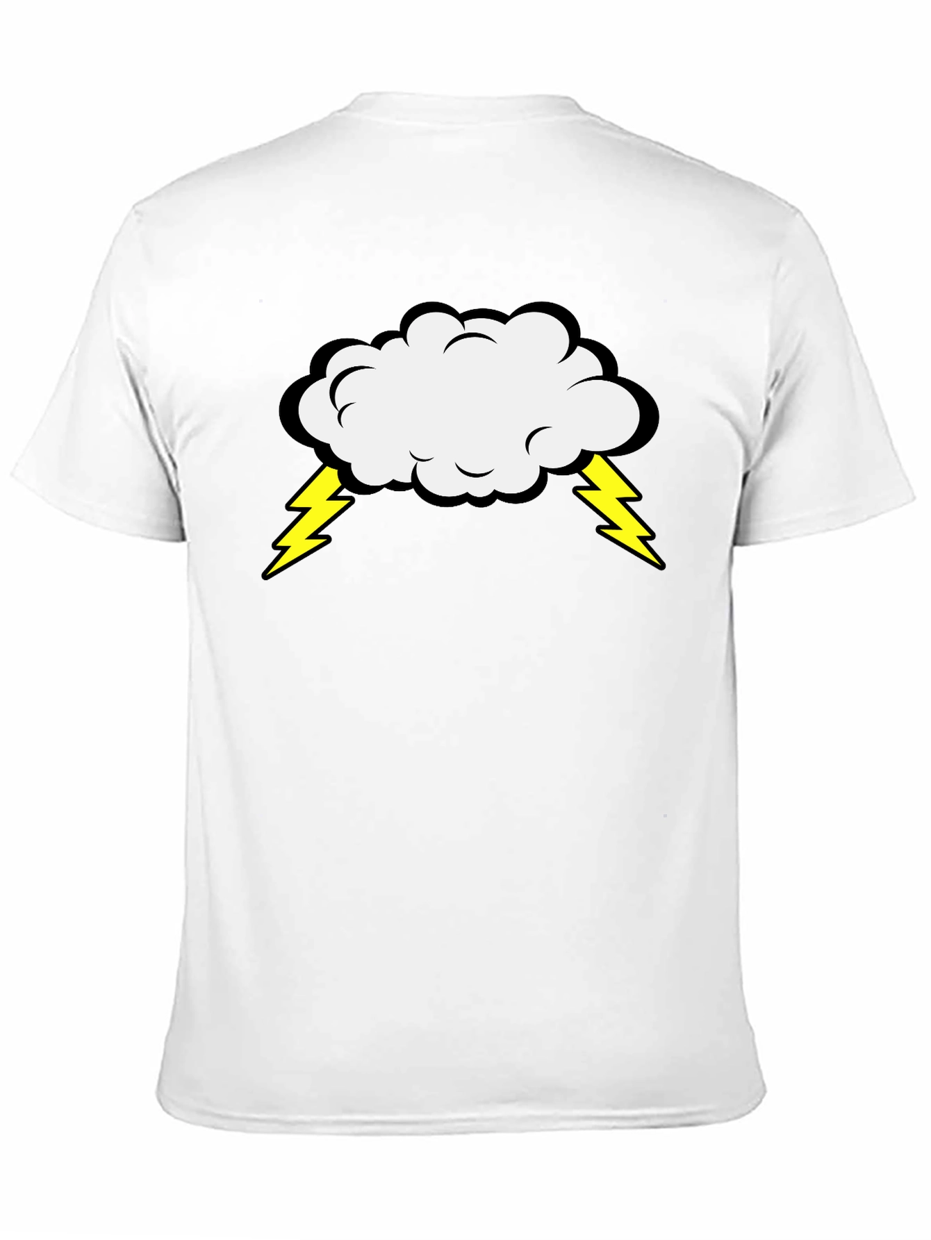 Storm Cloud Graphic Tee - Black Cotton T-Shirt