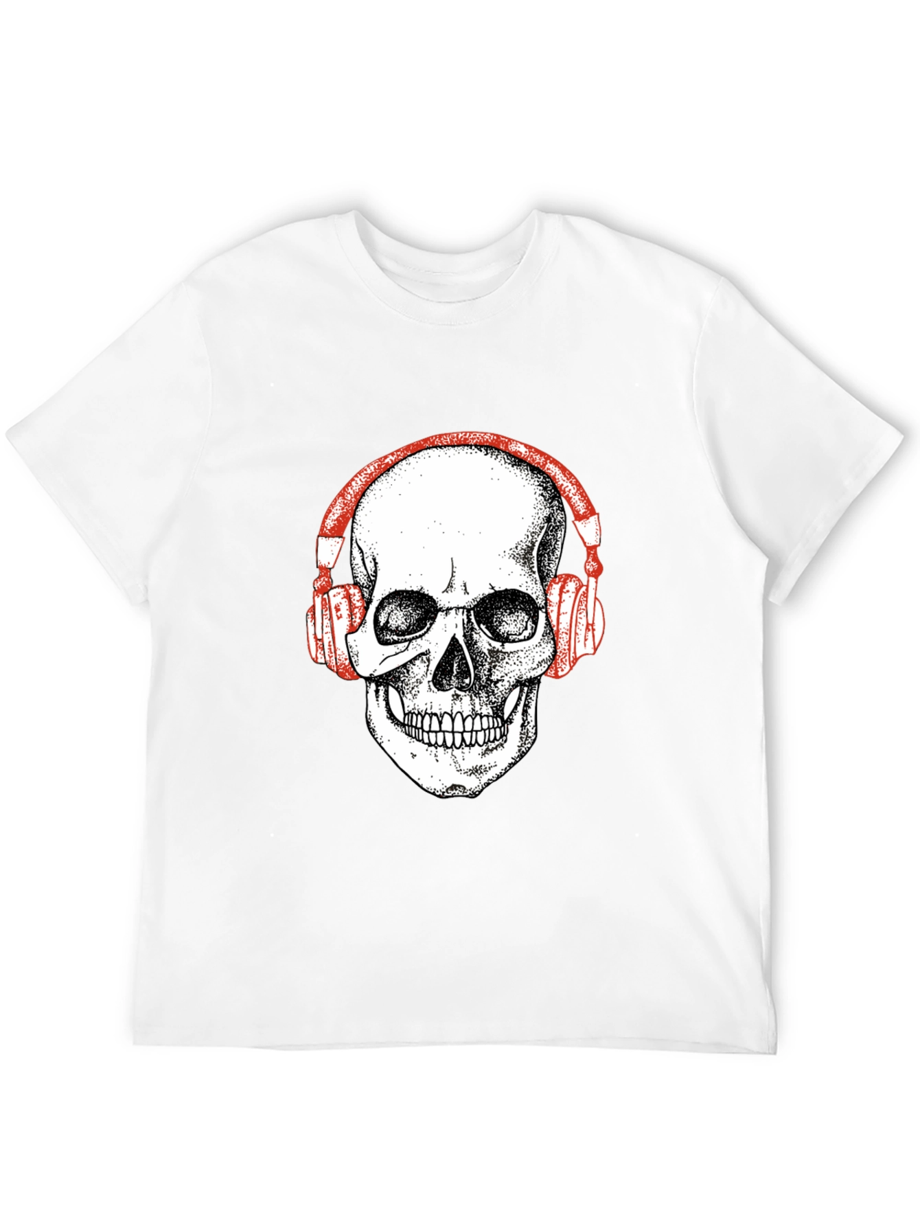 Skull Headphones Graphic Tee - Black