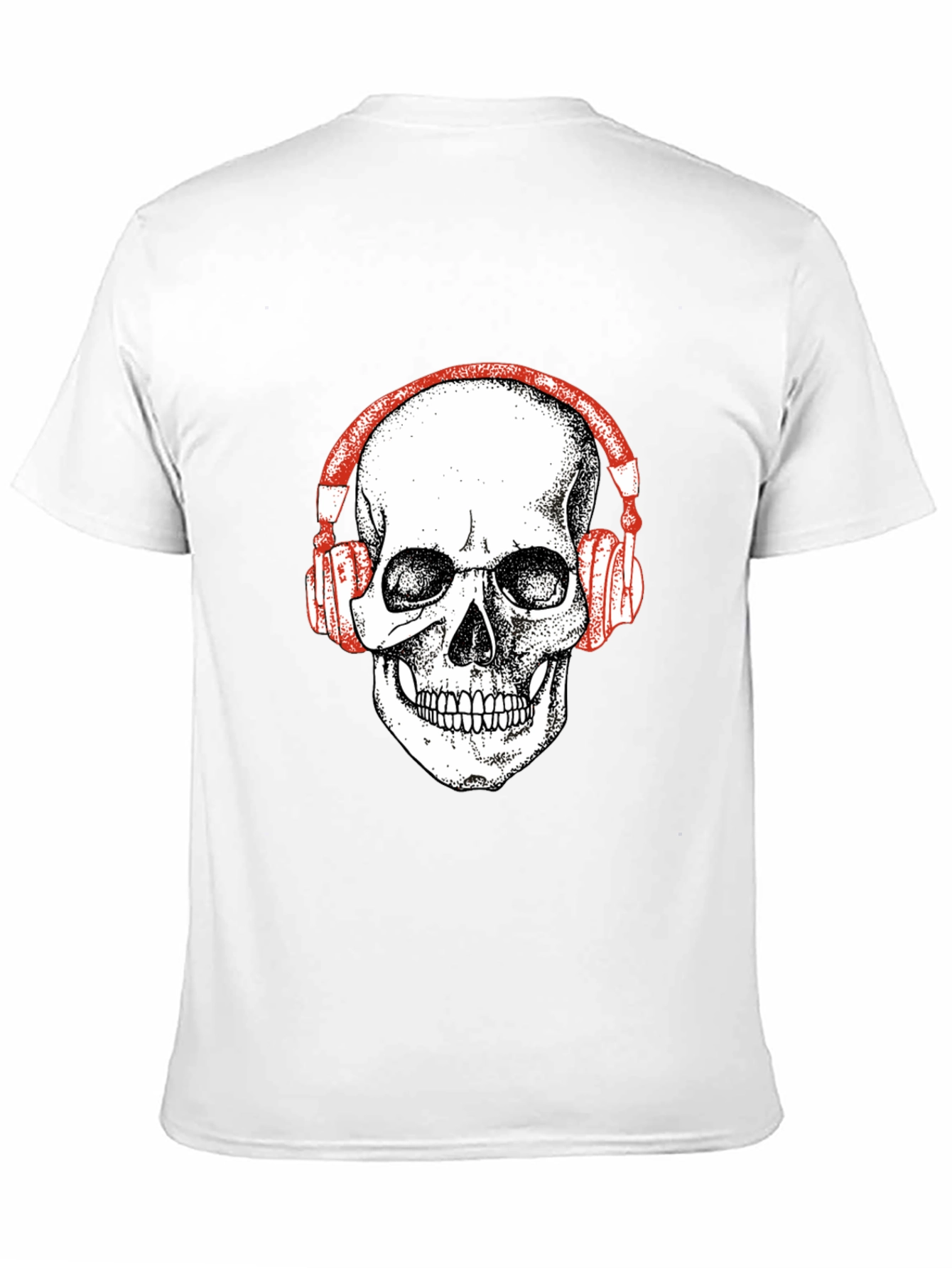 Skull Headphones Graphic Tee - Black