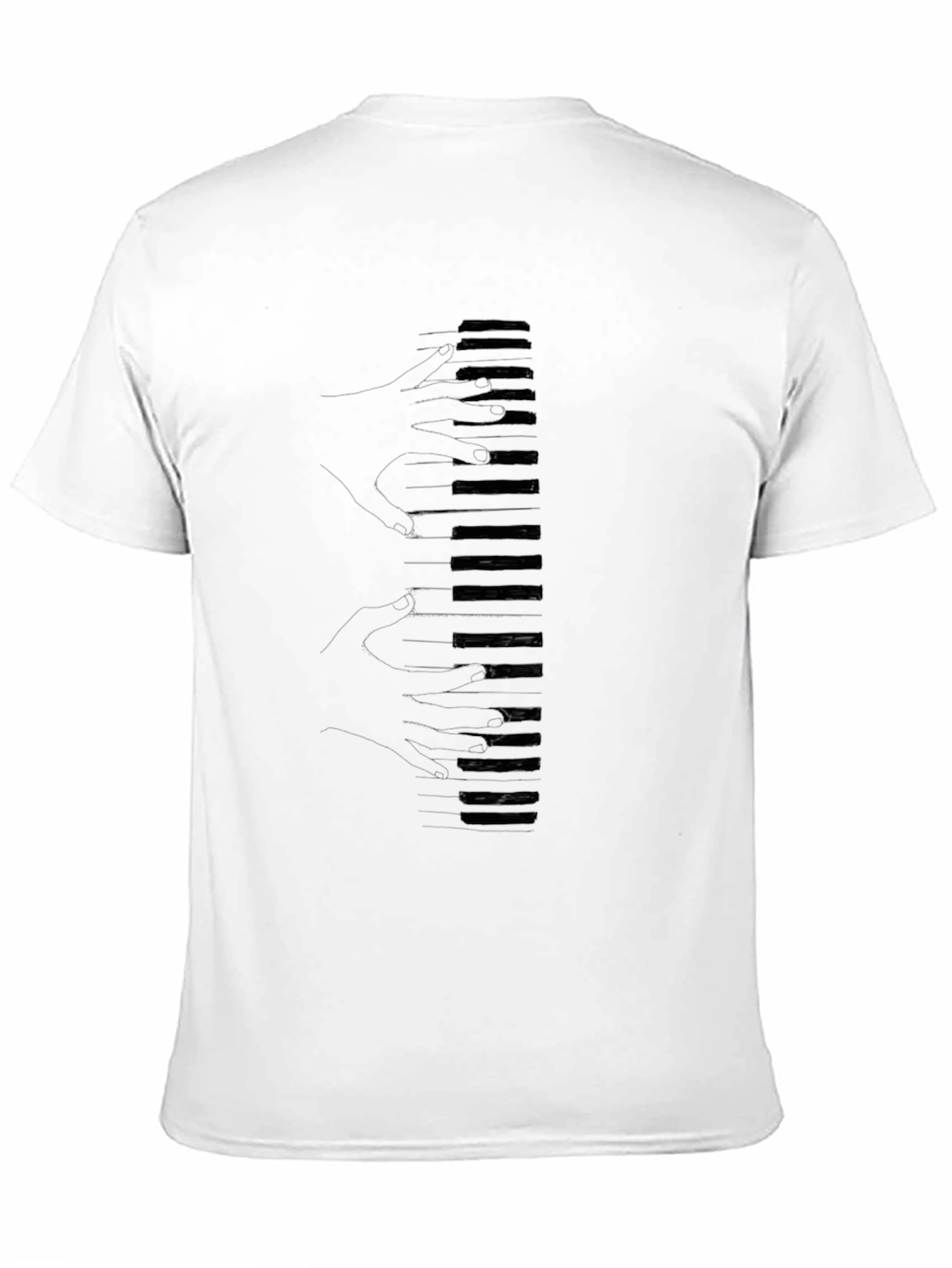 Piano Keys Hand Graphic T-Shirt - Soft Cotton Tee