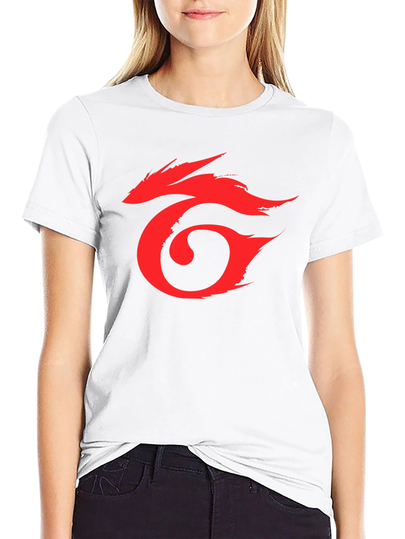 Mens Black T-Shirt with Red Graphic